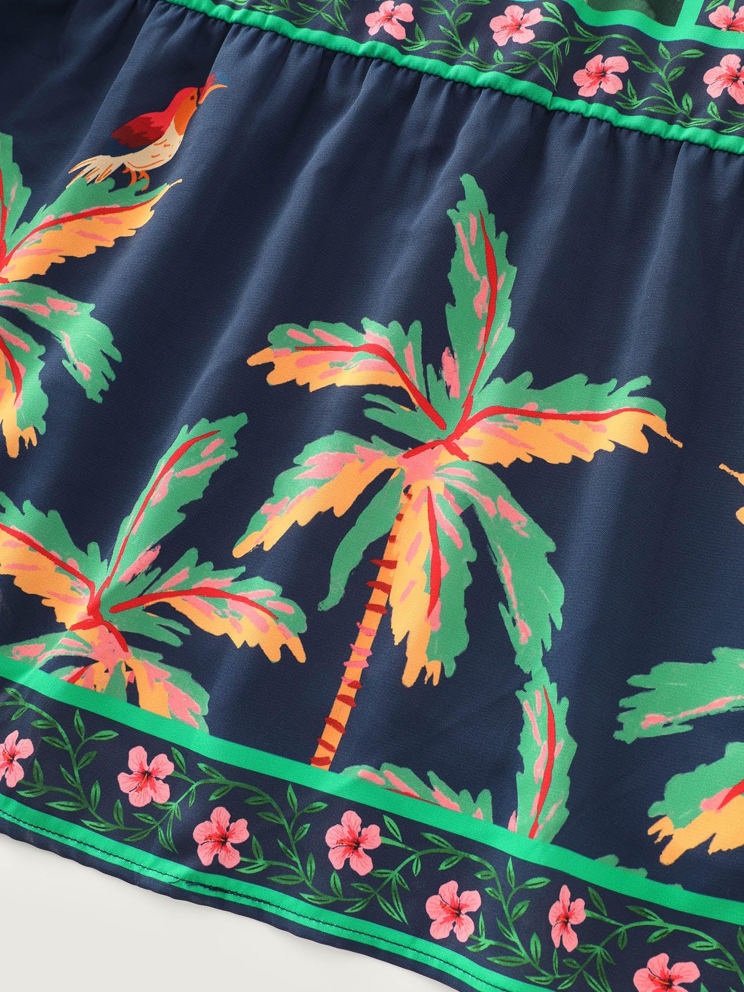 Supersoft Tropical Floral Print Drawstring Maxi Dress - Image 6