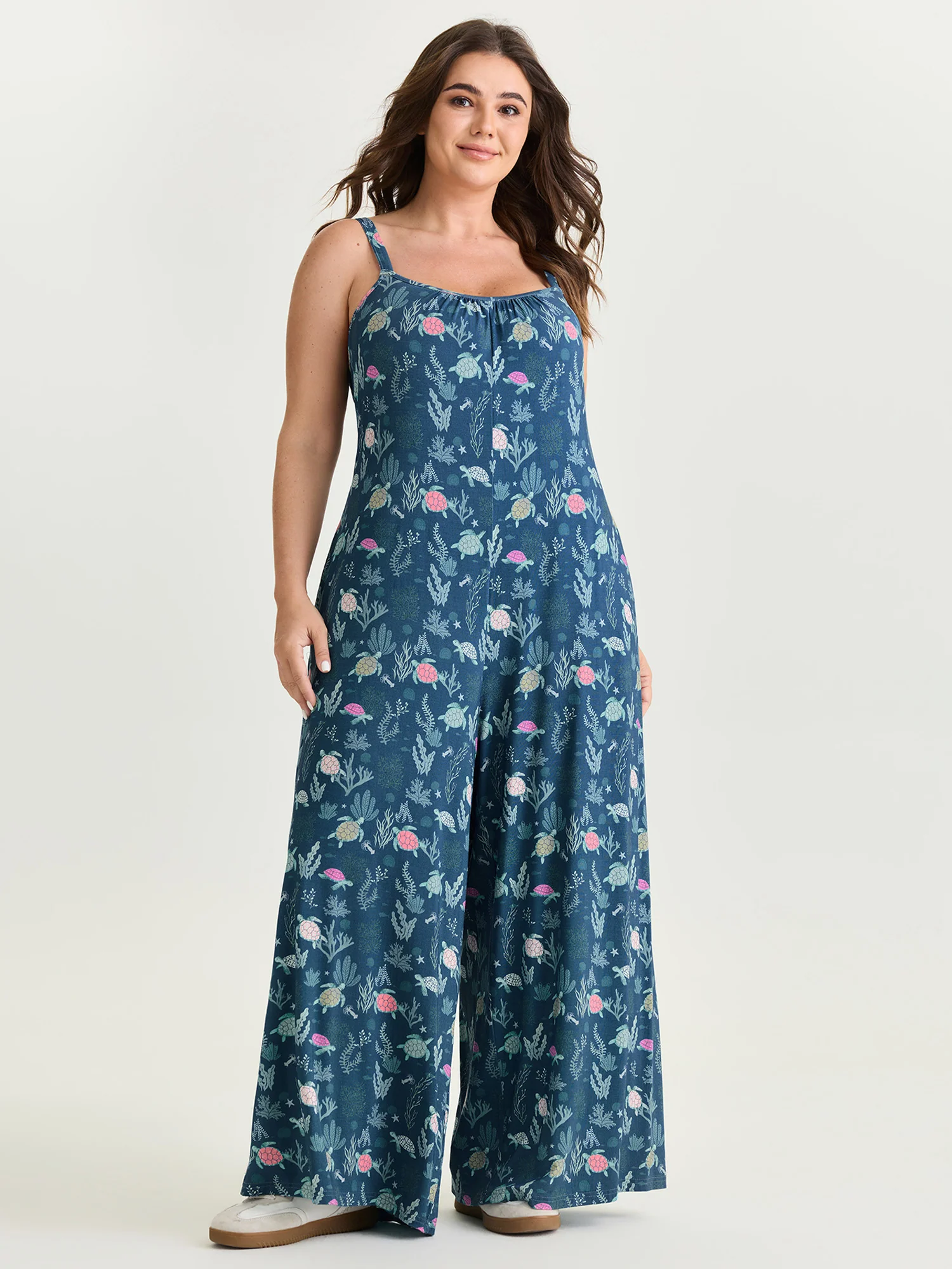 Supersoft Turtle Print Lounge Jumpsuit