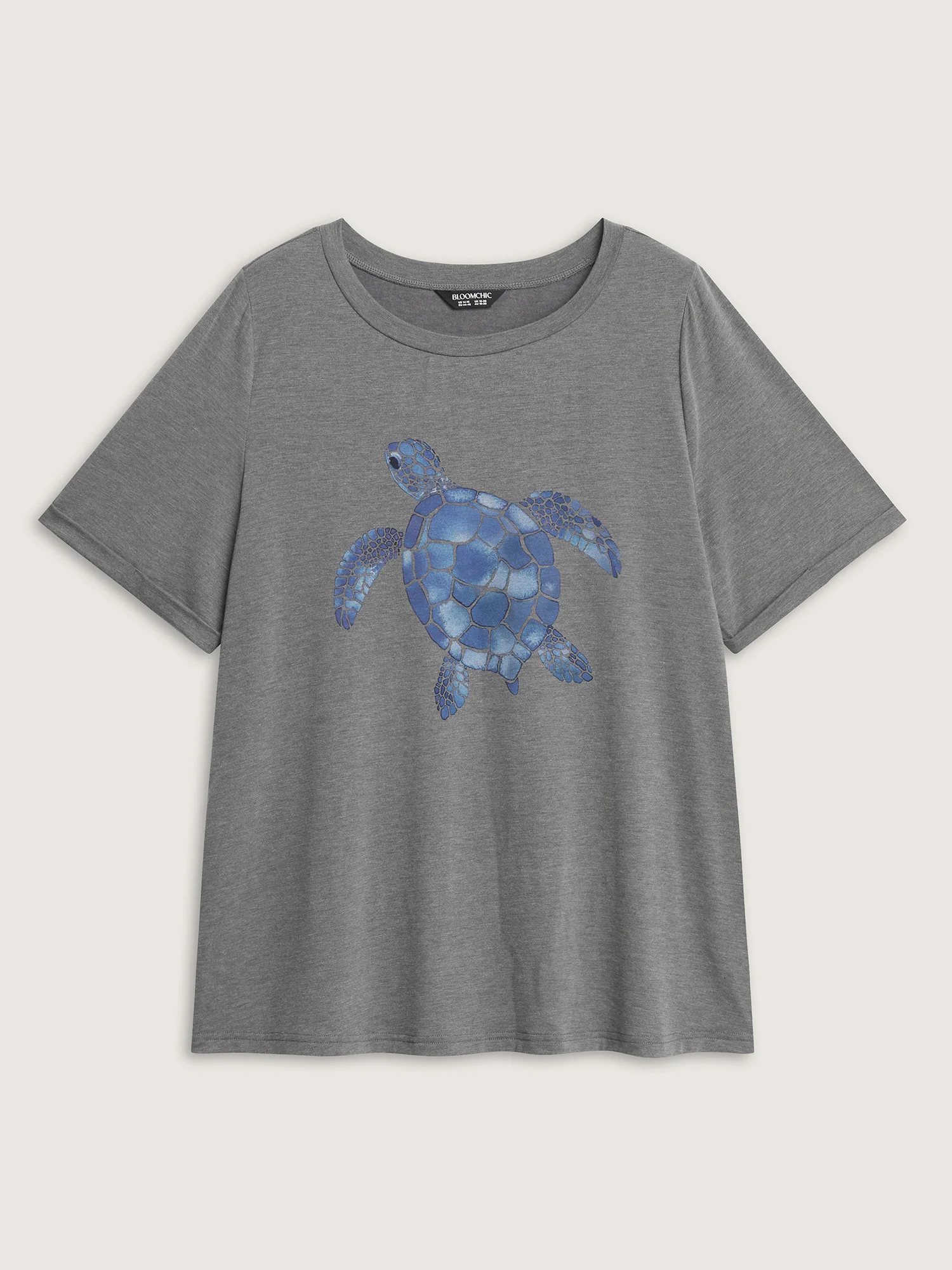 Supersoft Turtle Print Plain T-Shirt - Image 7