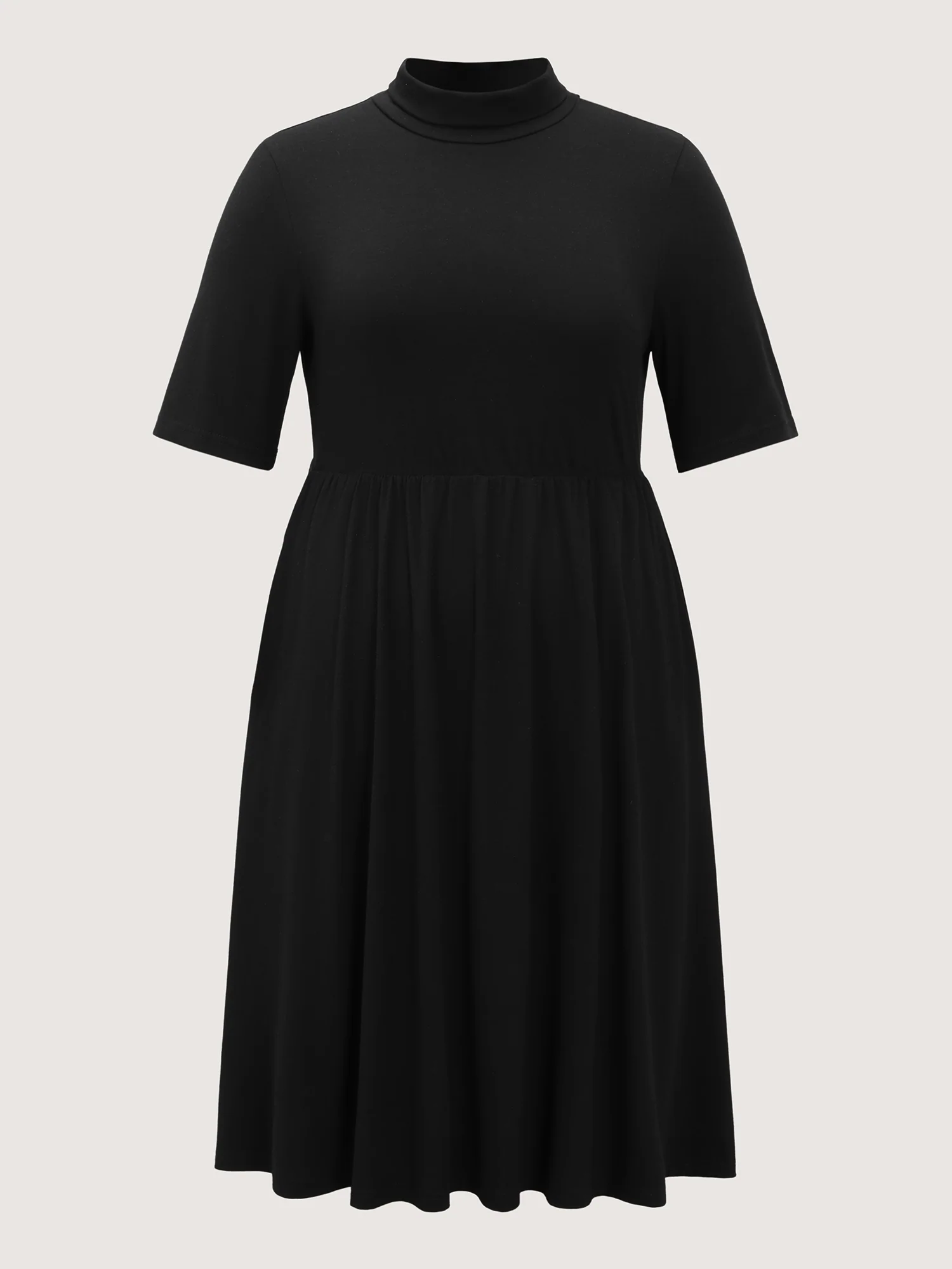 Supersoft Turtleneck Pockets Midi Dress - Image 8