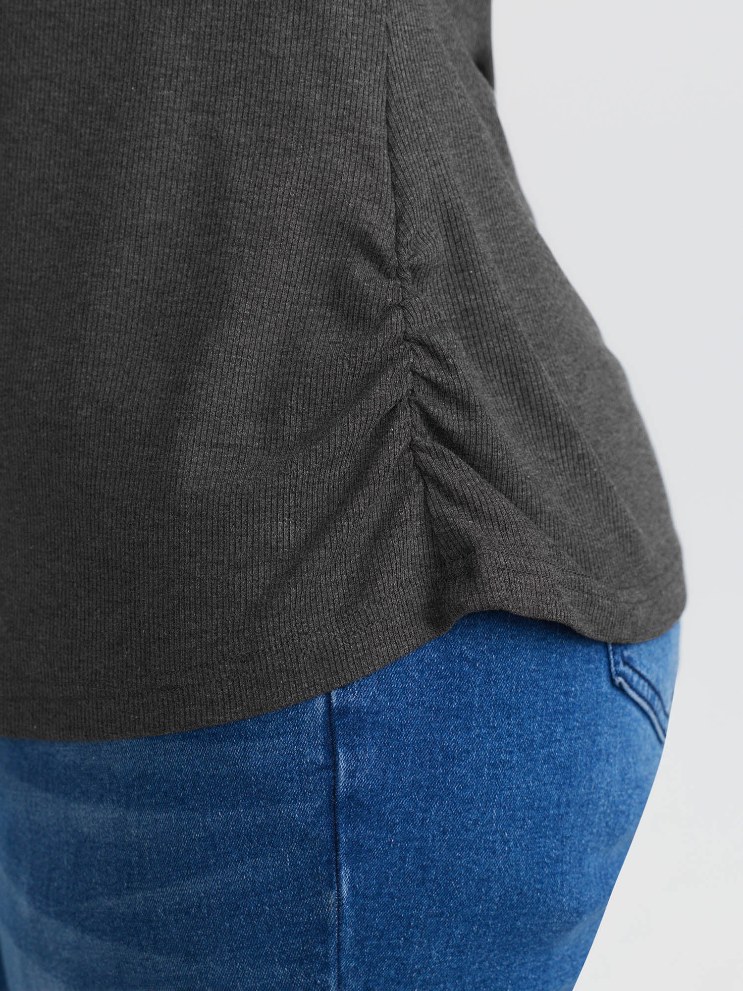 Supersoft Turtleneck Ribbed T-Shirt - Image 3