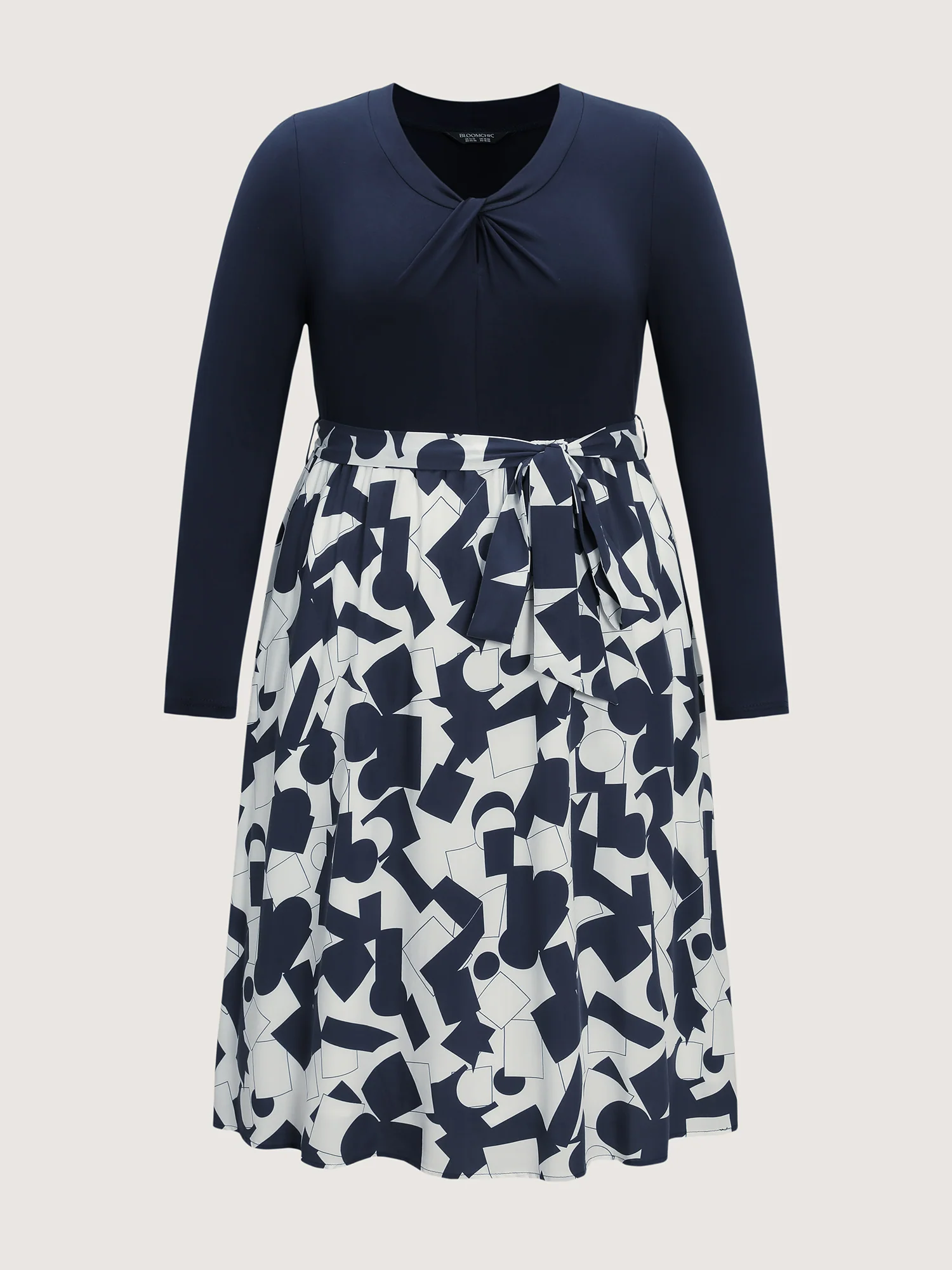 Supersoft Twist Neckline Floral Knit Midi Dress - Image 7