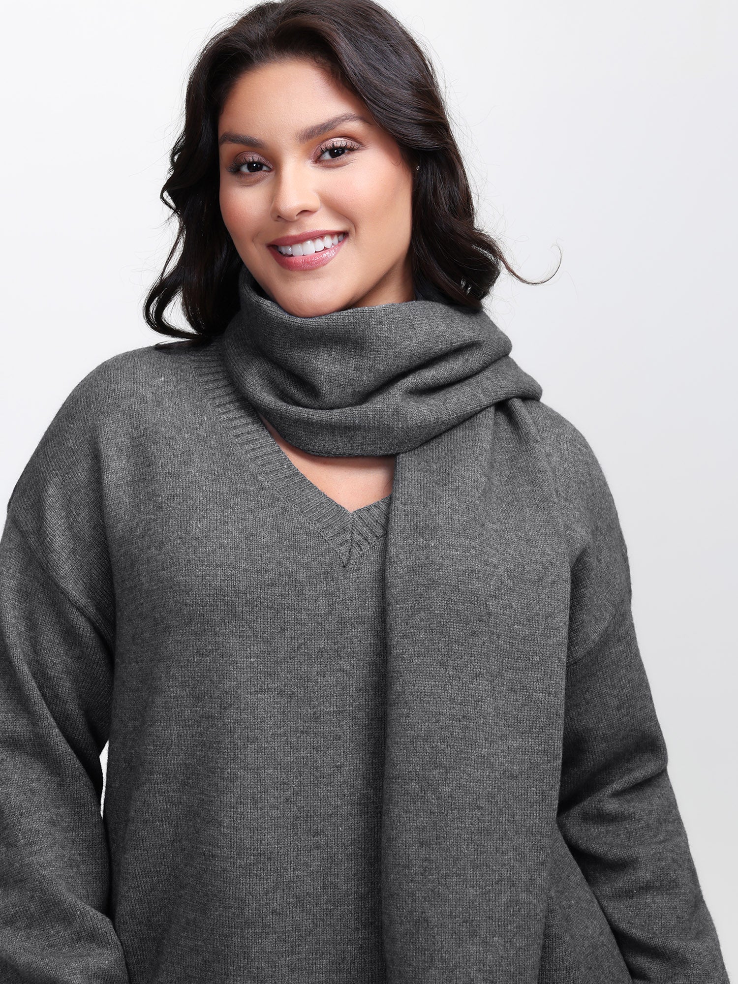 Supersoft Two-Piece Scarf Cozy Pullover - Image 4