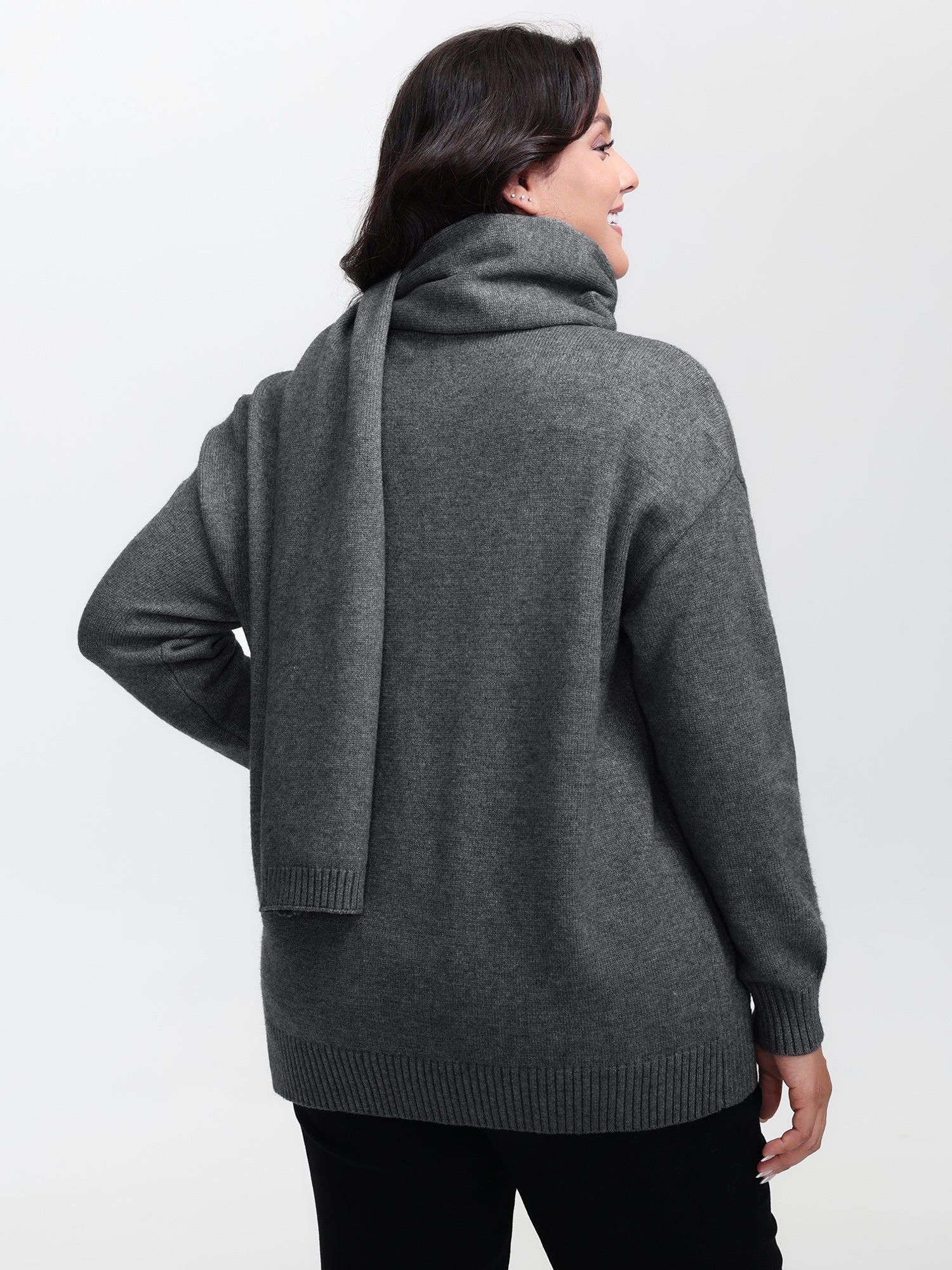 Supersoft Two-Piece Scarf Cozy Pullover - Image 6