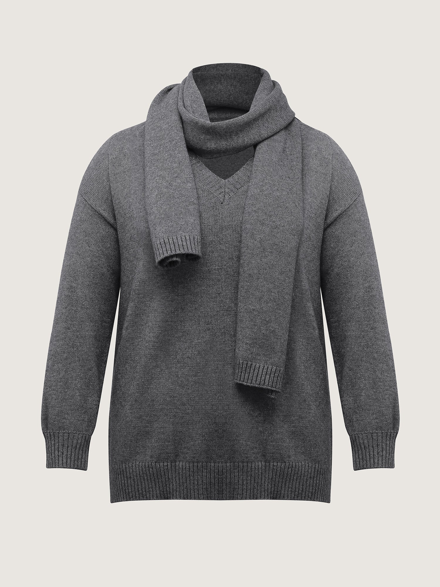 Supersoft Two-Piece Scarf Cozy Pullover - Image 8