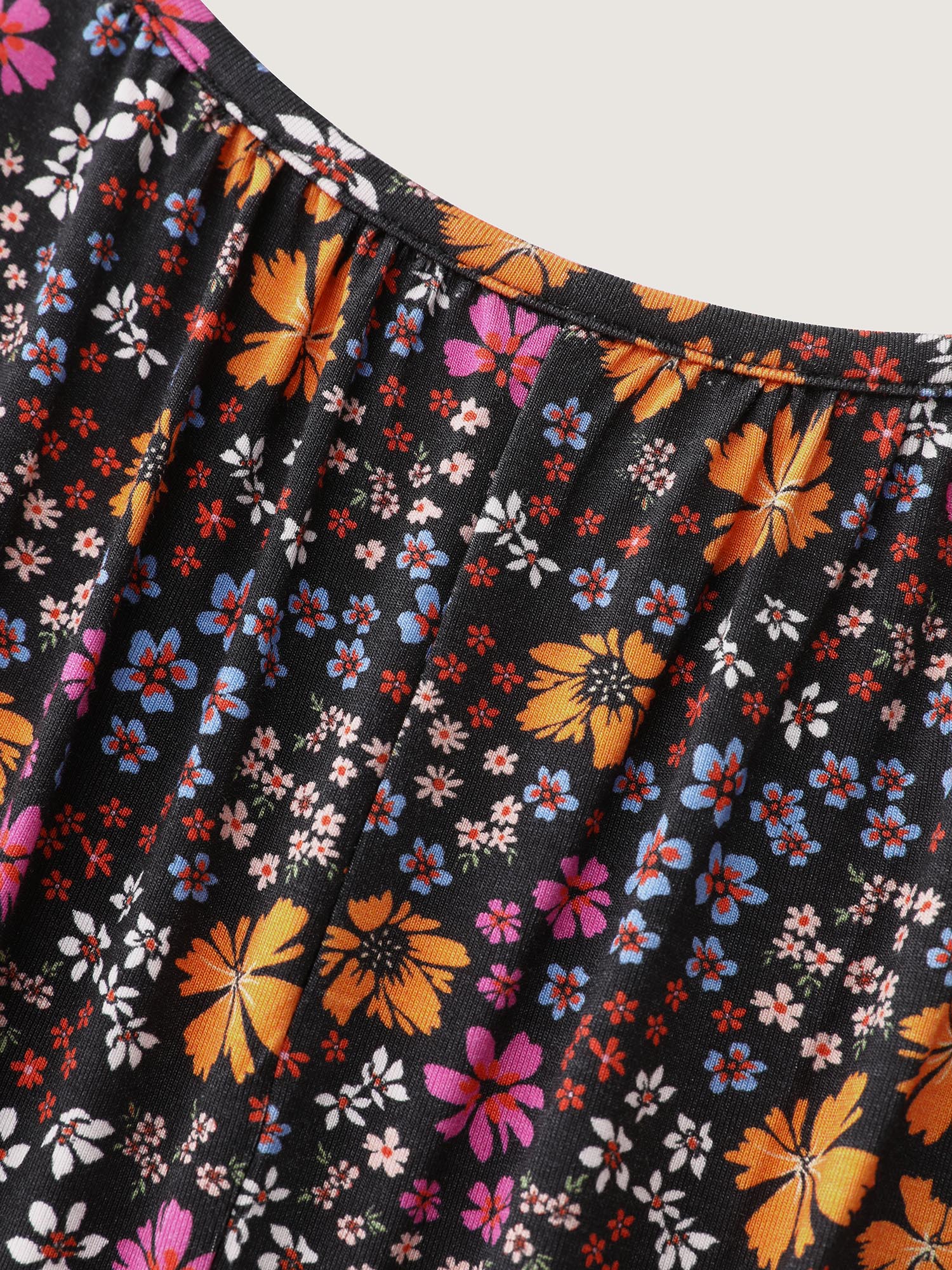 Supersoft Vibrant Floral Print Stretchy Jumpsuit - Image 6