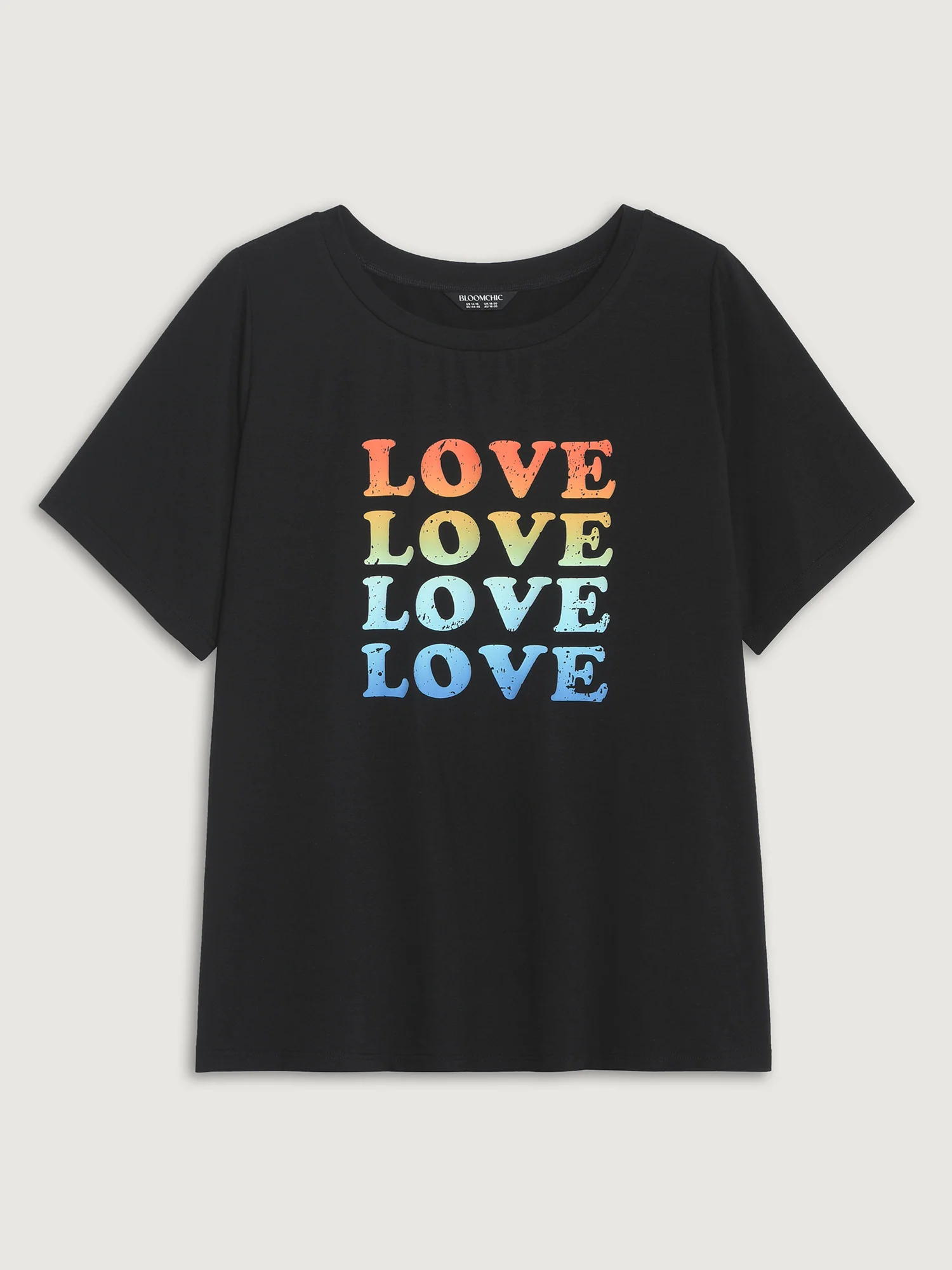 Supersoft Vibrant Love Print Stretchy Fit T-Shirt - Image 7