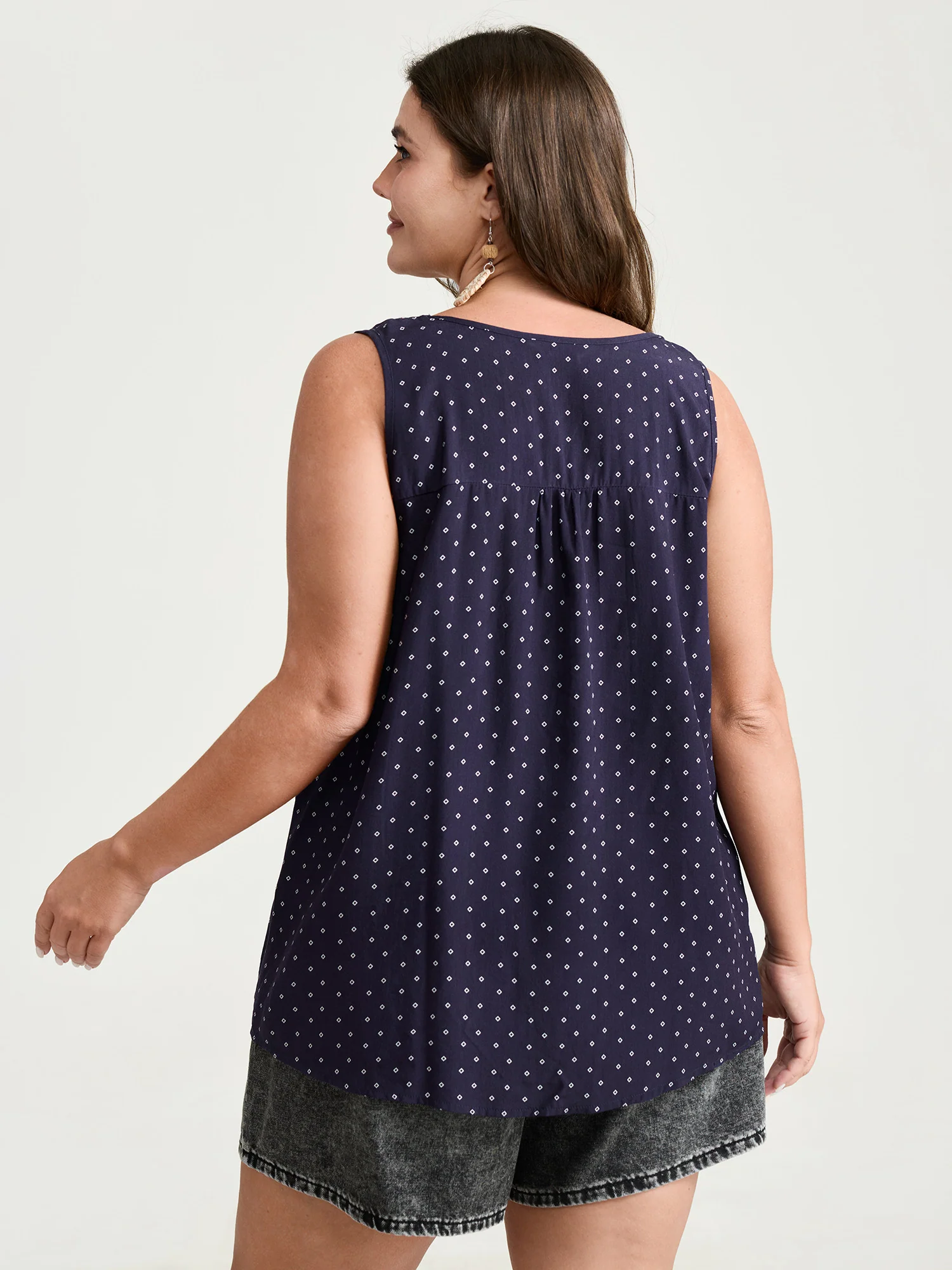 Supersoft Webbed Button Placket Tank Top - Image 4