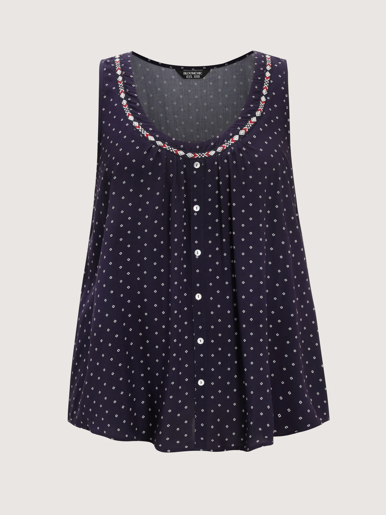 Supersoft Webbed Button Placket Tank Top - Image 7