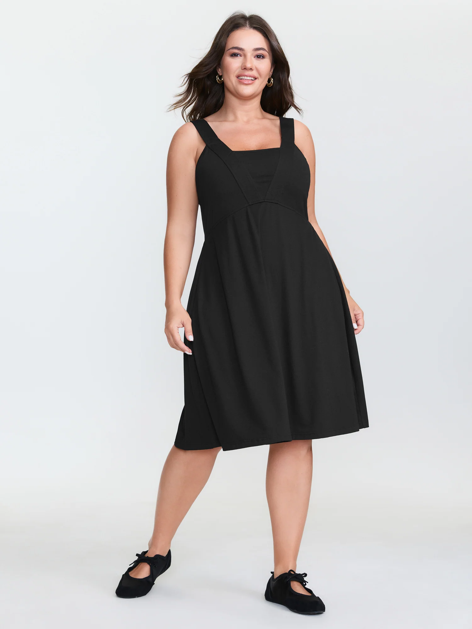 Supersoft Wide Straps Plain Mini Dress - Image 3