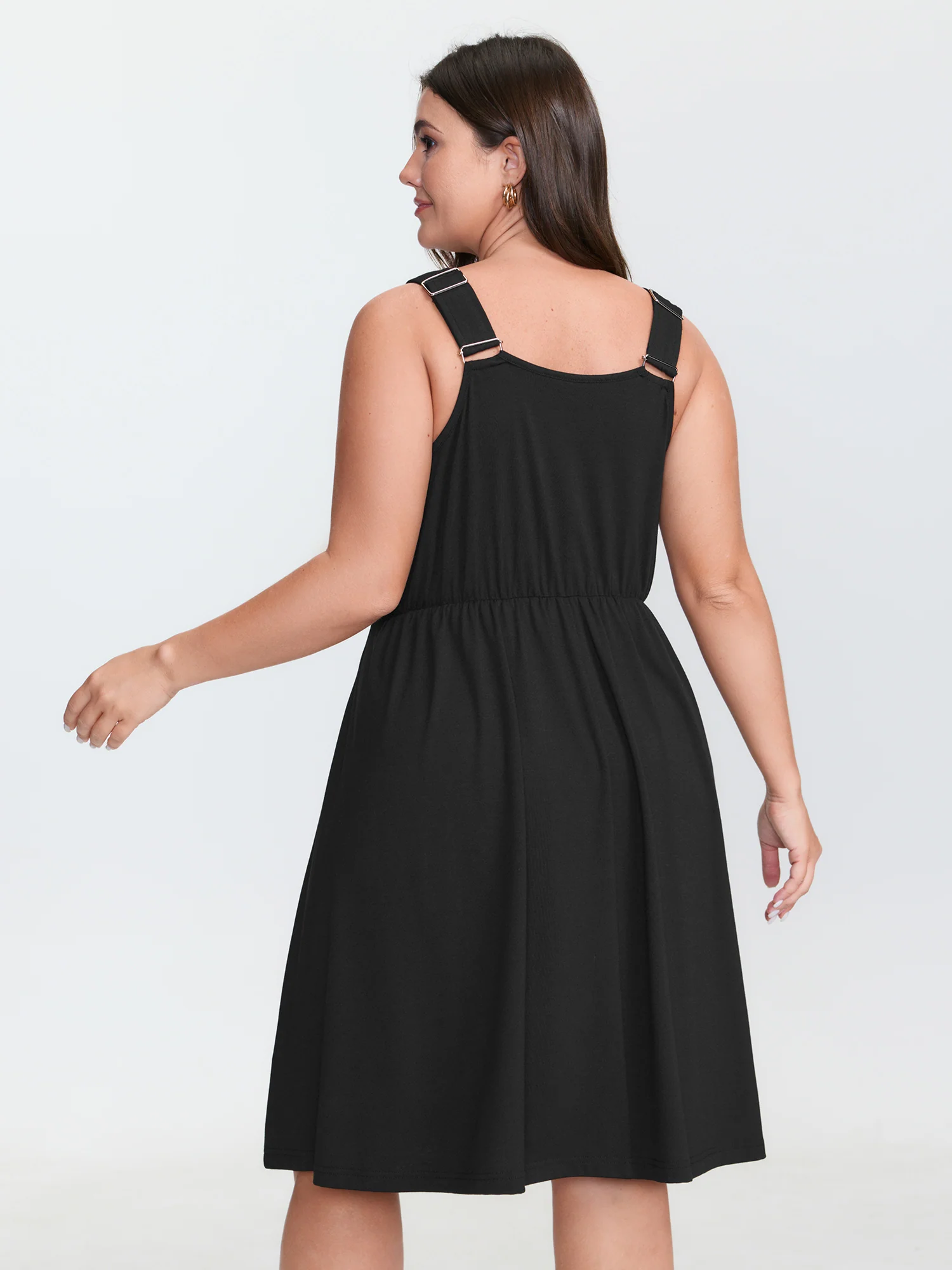 Supersoft Wide Straps Plain Mini Dress - Image 4