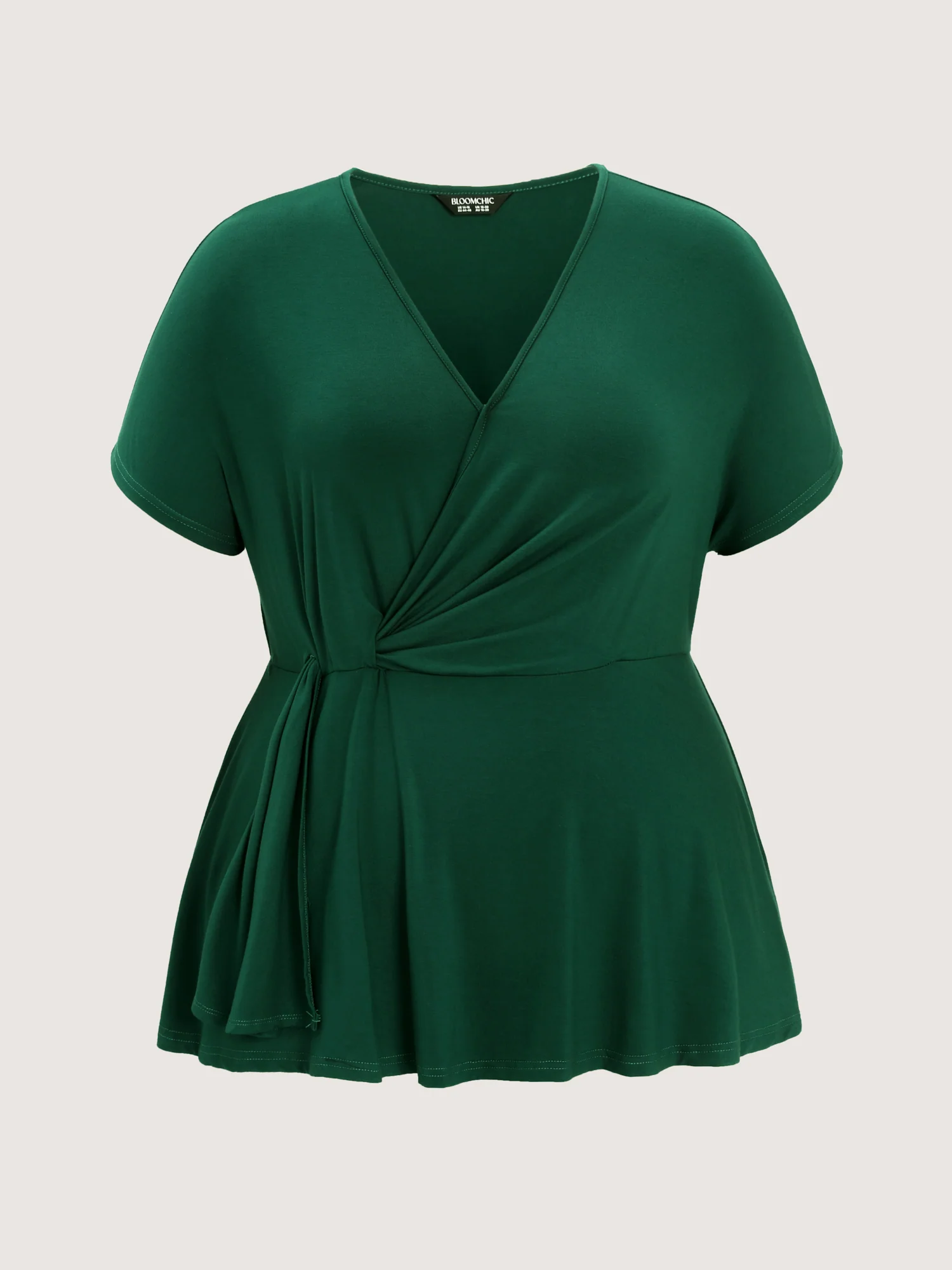 Supersoft Wrap Neckline Fit And Flare Top - Image 6