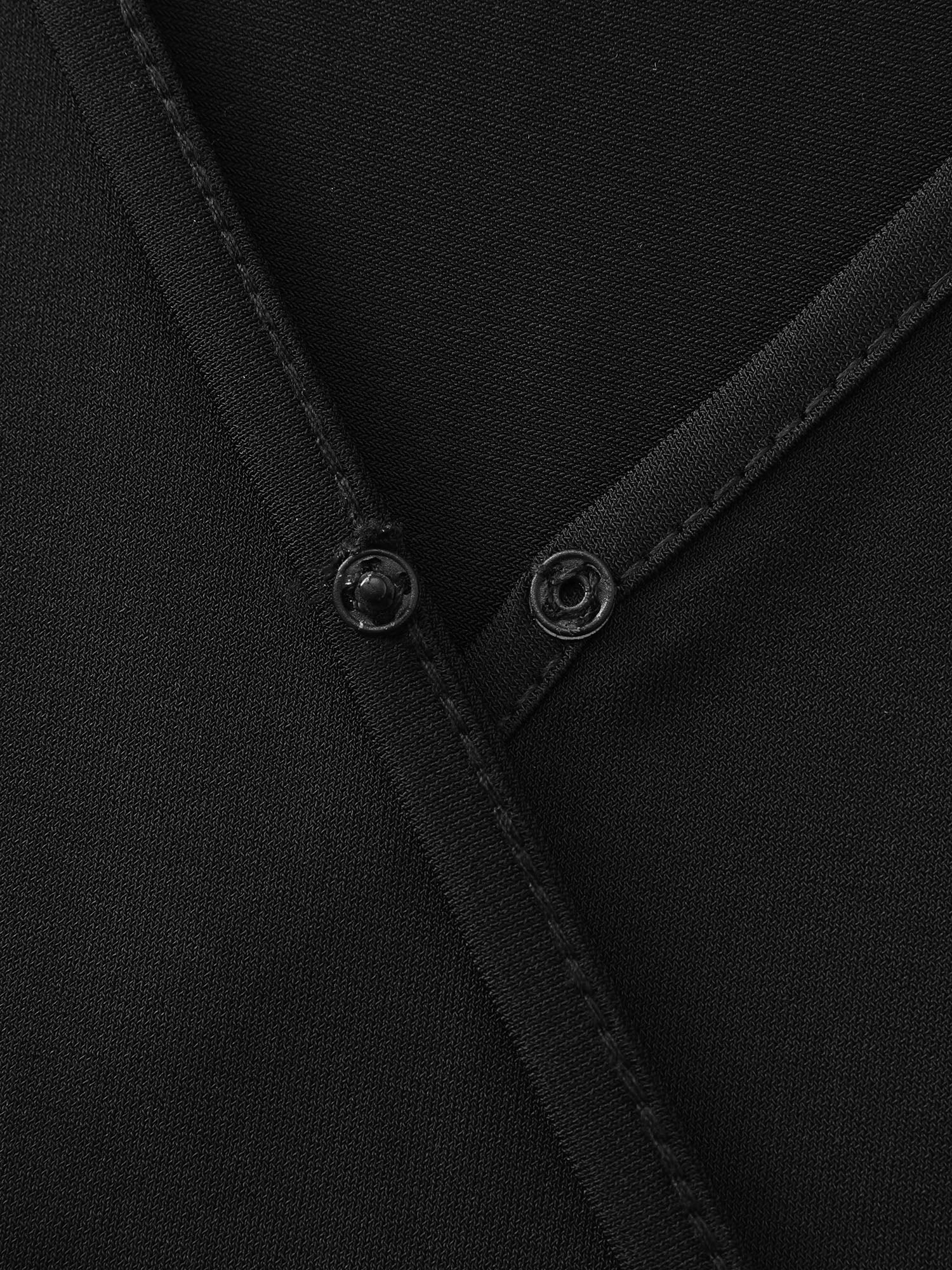 Supersoft Wrap Neckline Side Tie Plain Top - Image 6