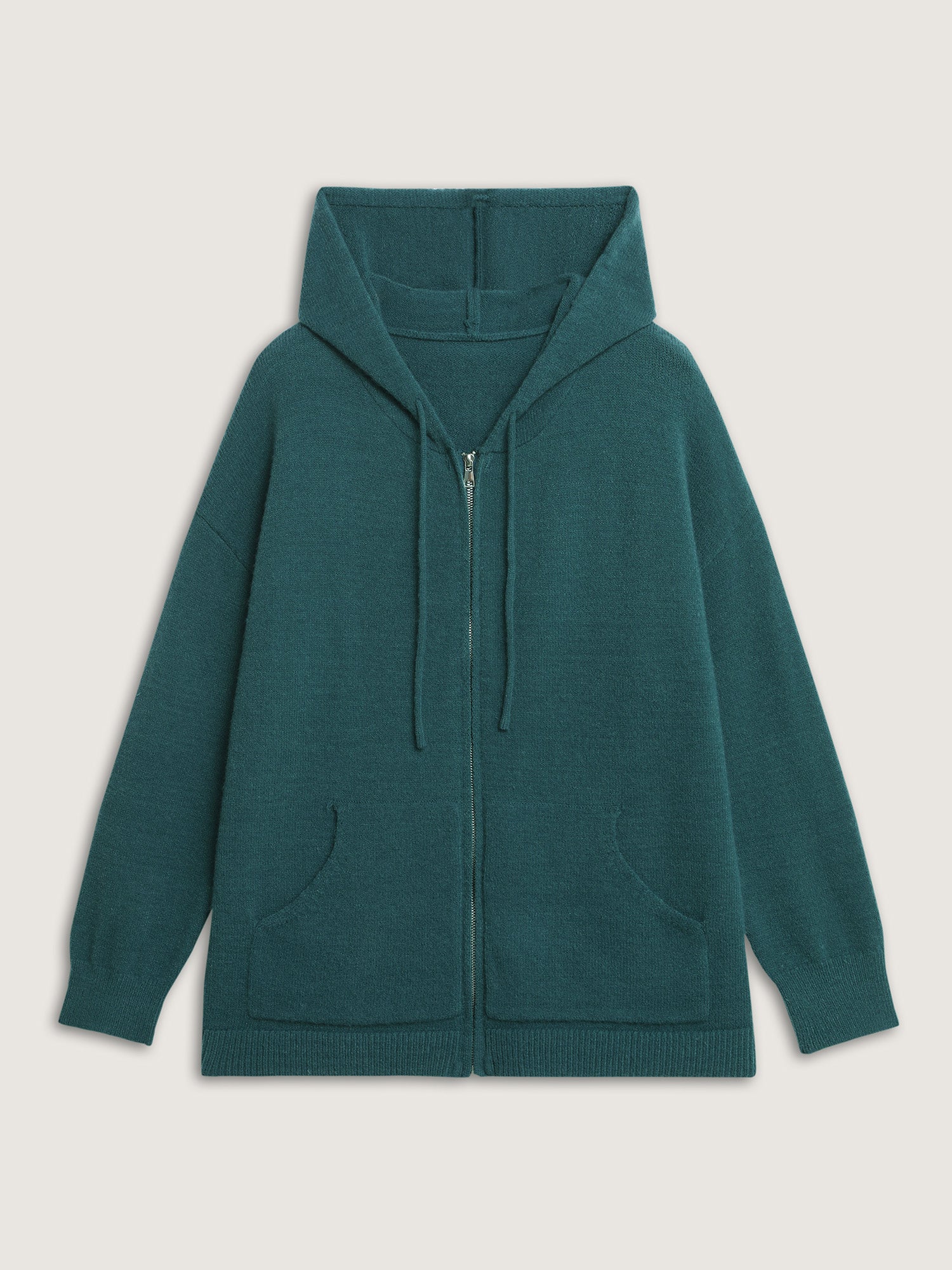 Supersoft Zipper Pockets Hooded Knit Cardigan - Image 10