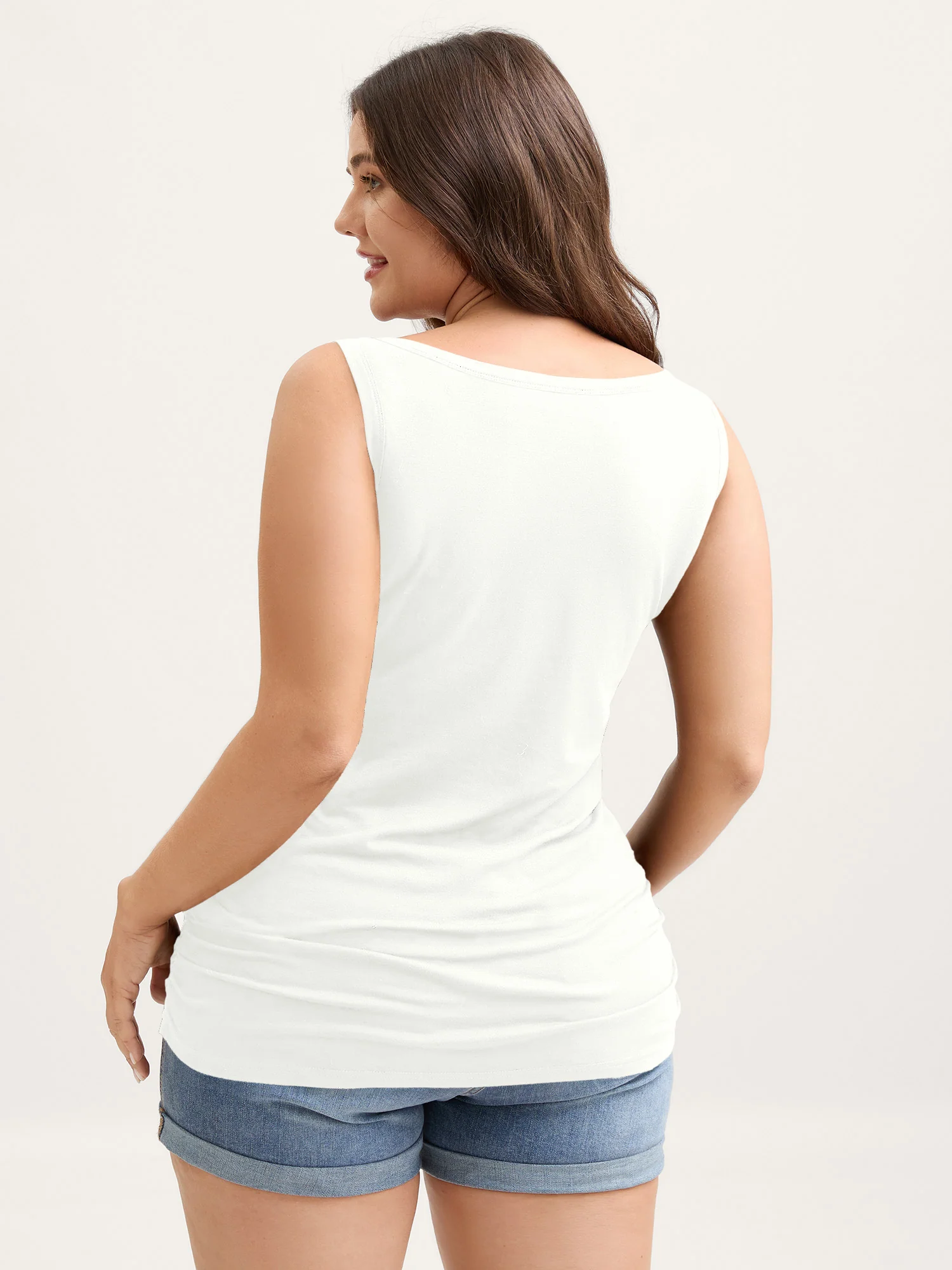 Supportive Bra Pleated Fitted Tank Top - Image 11