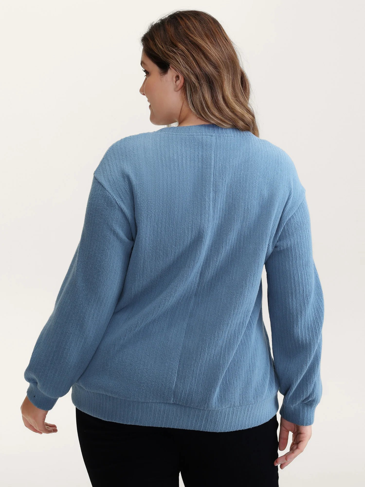 Swan Embroidered Pattern Relaxed-Fit Sweatshirt - Image 4