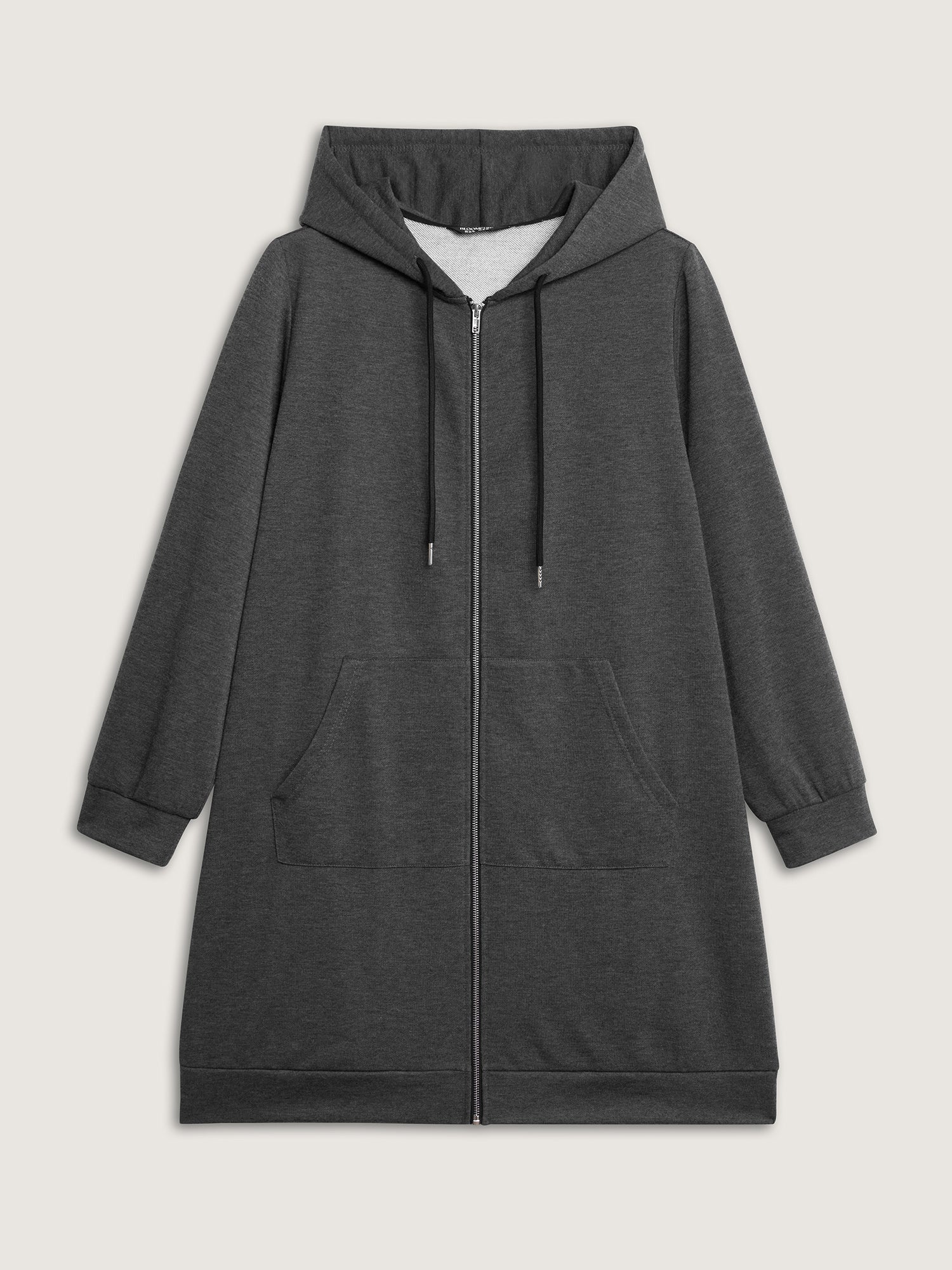 Sweatshirt Longline Solid Jacket - Image 9
