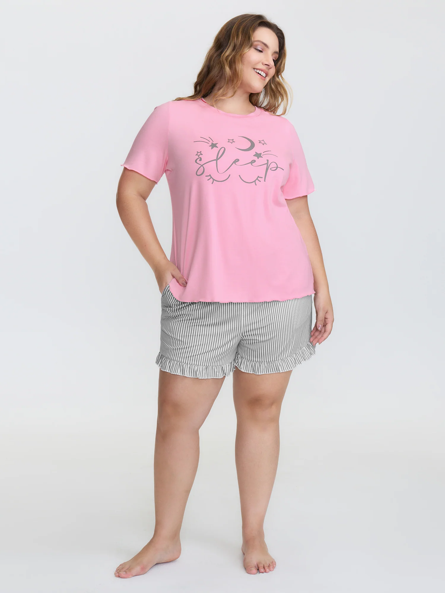 Sweet Dreams Color Contrast Pajama Set - Image 2