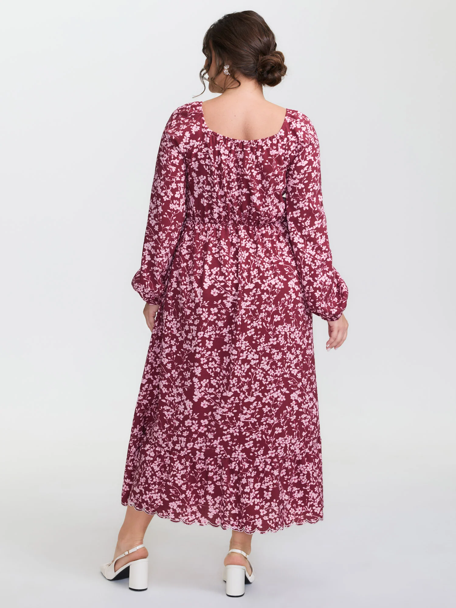 Sweet Floral Adjustable Bust Maxi Dress - Image 4