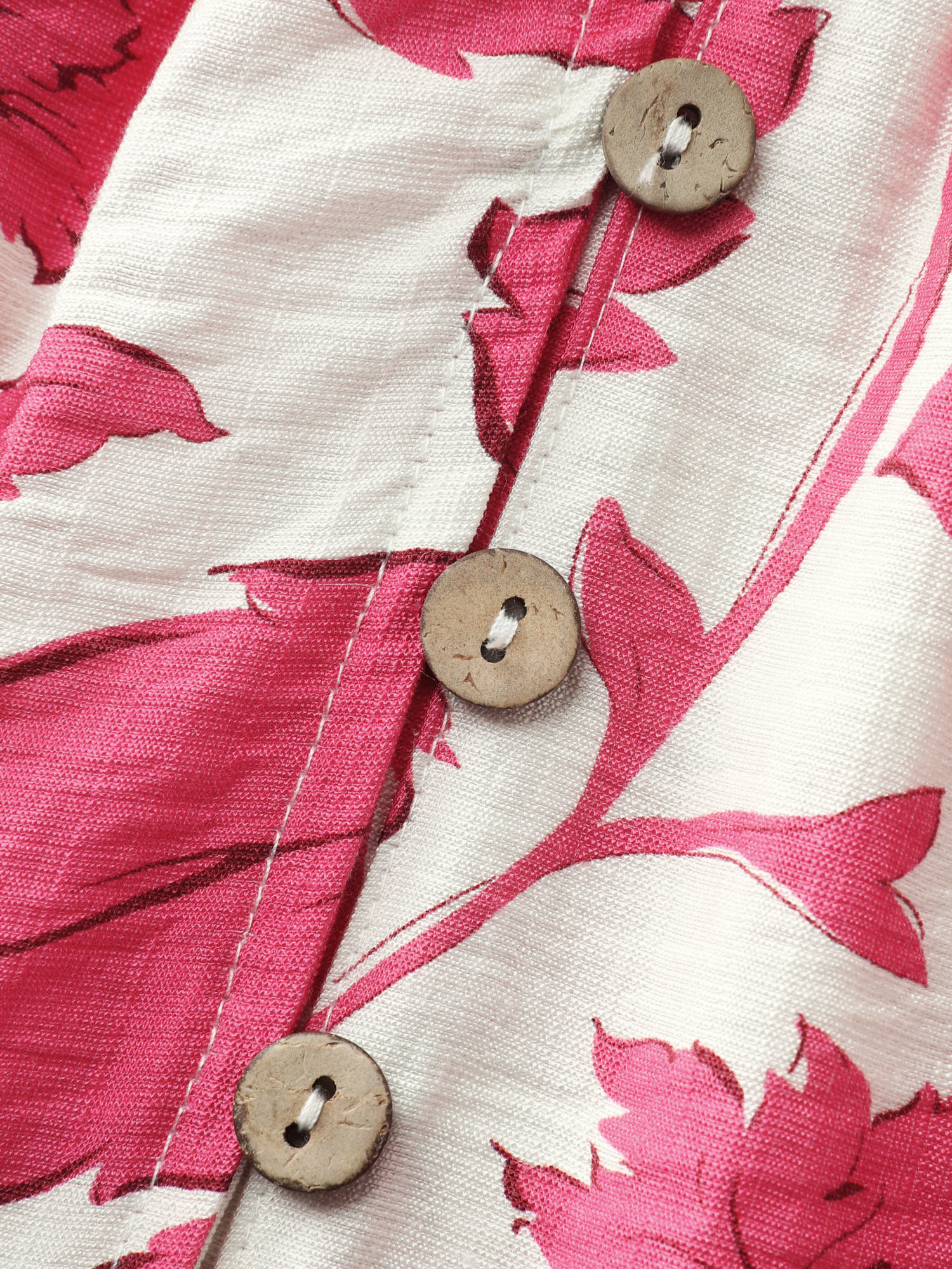 Sweet Floral Print Button Front Blouse - Image 6