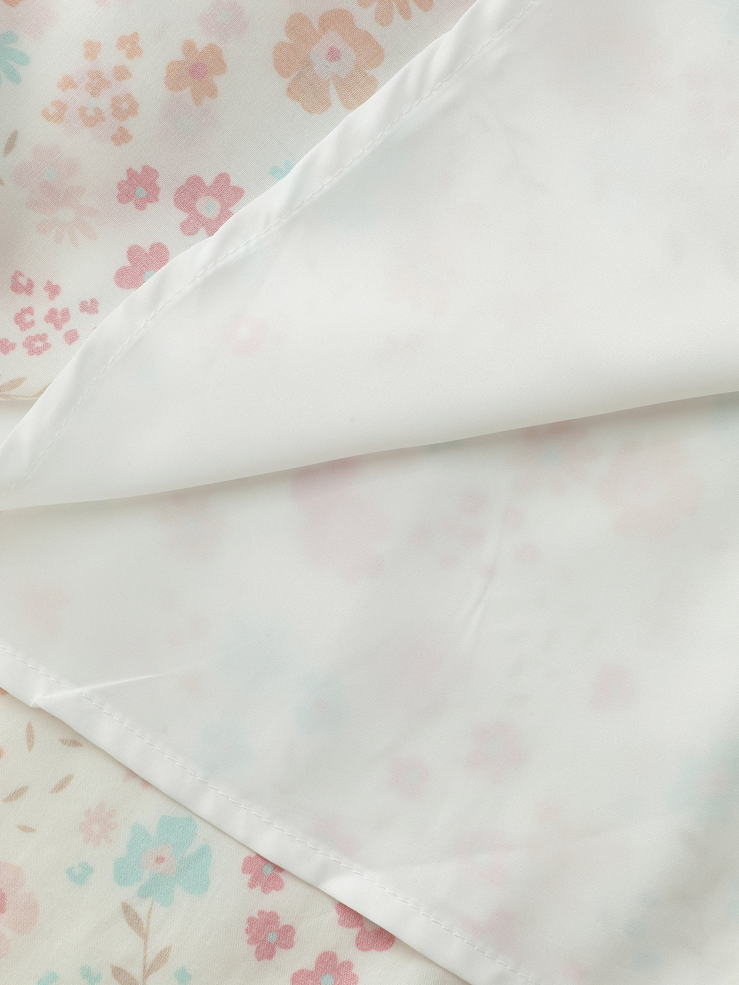 Sweet Floral Print Shirred Square Neckline Midi Dress - Image 6
