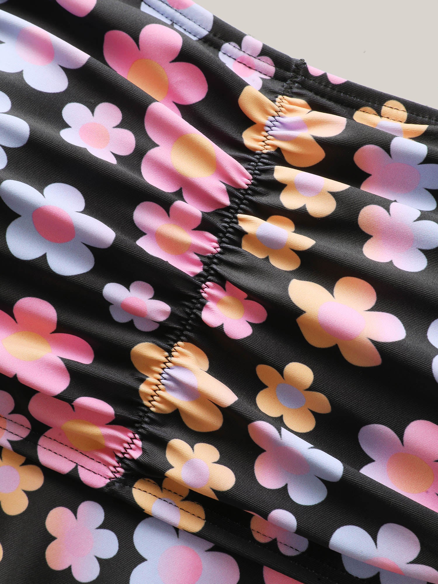 Sweet Floral Print Wide Strap Swim Top - Image 5