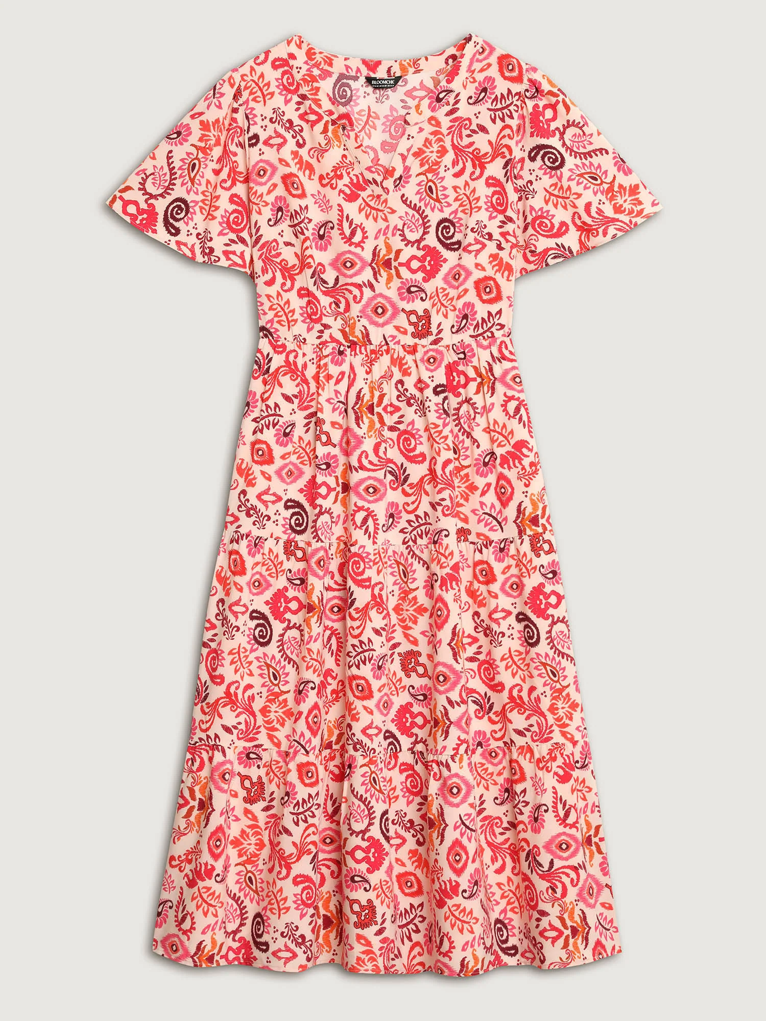Sweet Florals Notched Collar Maxi Dress - Image 7