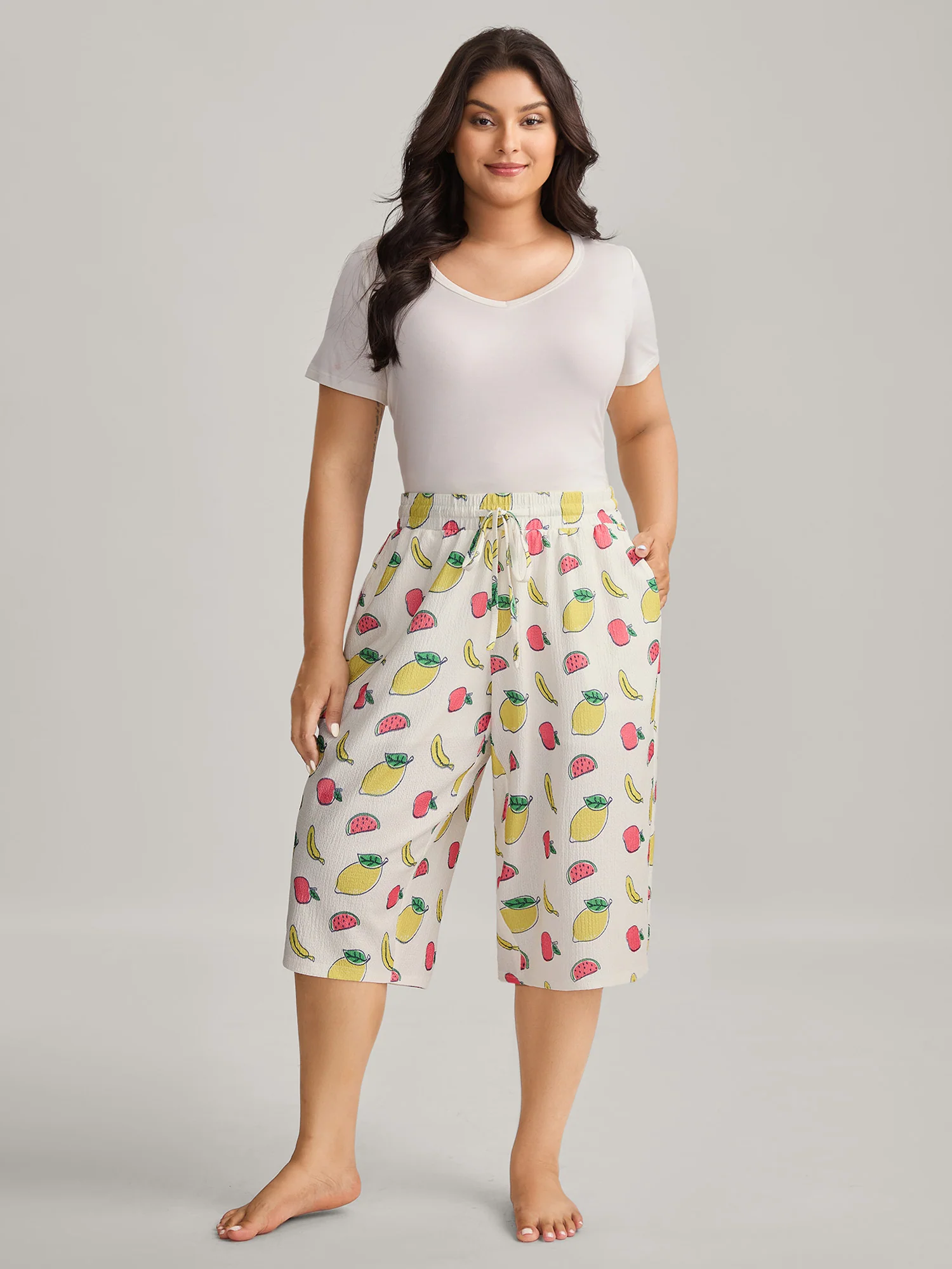 Sweet Fruits Wide-Leg Lounge Pants - Image 2