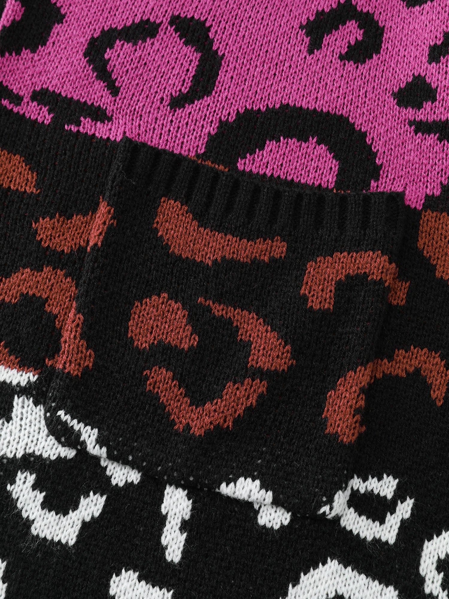 Sweet Leopard Print Jacquard Knit Cardigan - Image 6