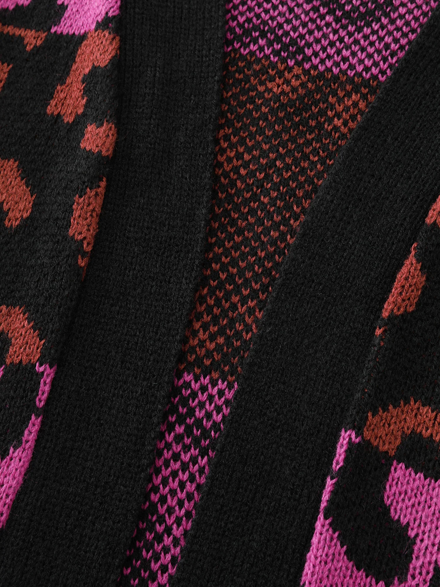 Sweet Leopard Print Jacquard Knit Cardigan - Image 7