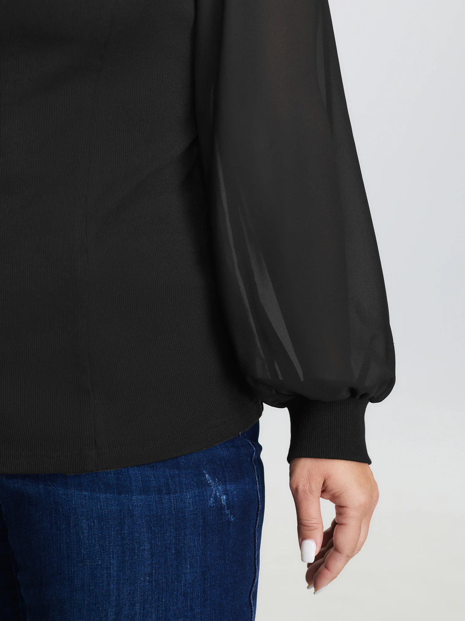 Sweetheart Neckline Cinched Waist Blouse - Image 4