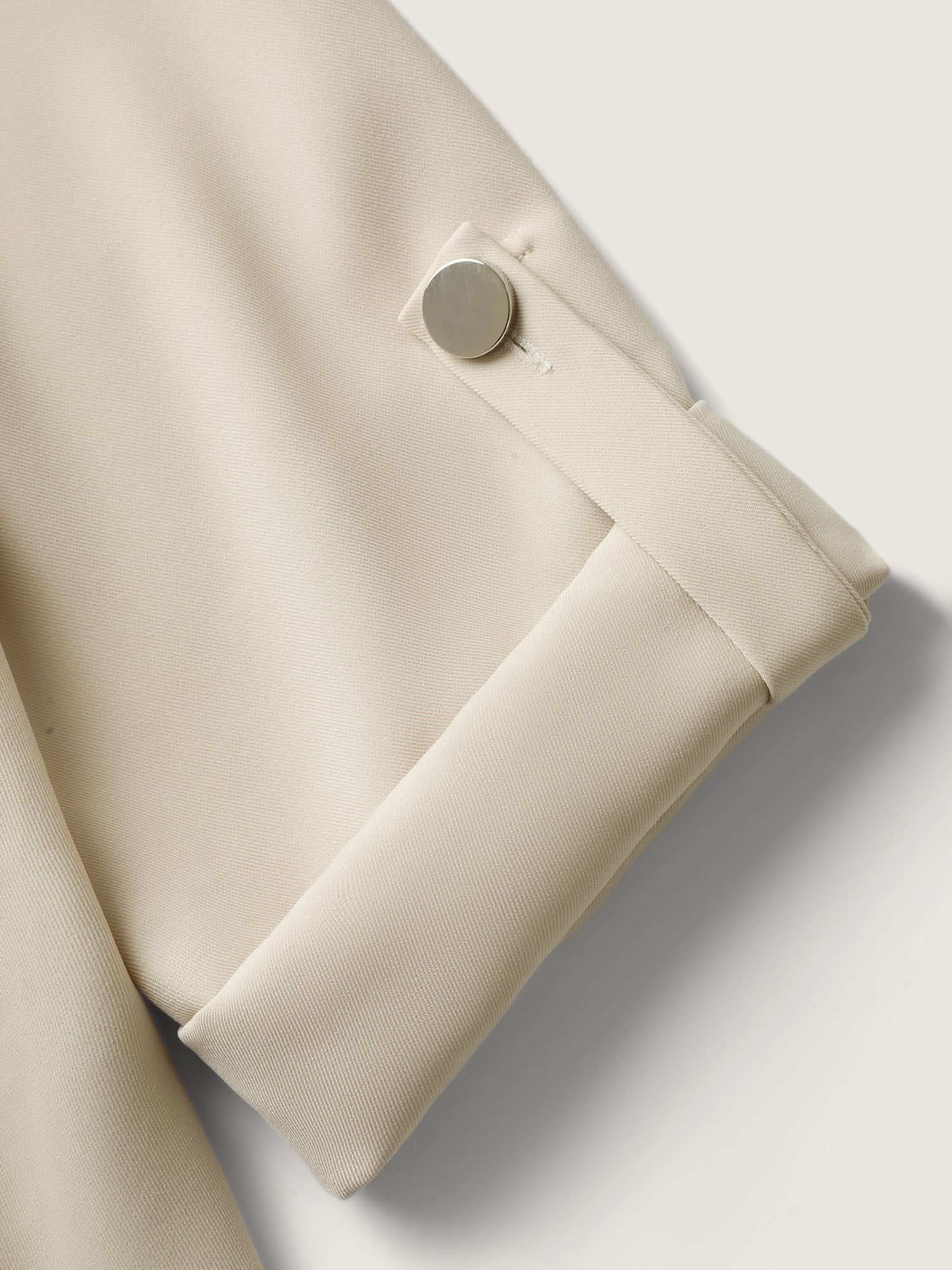 Tab Sleeve Open-Front Folded Hem Jacket - Image 5