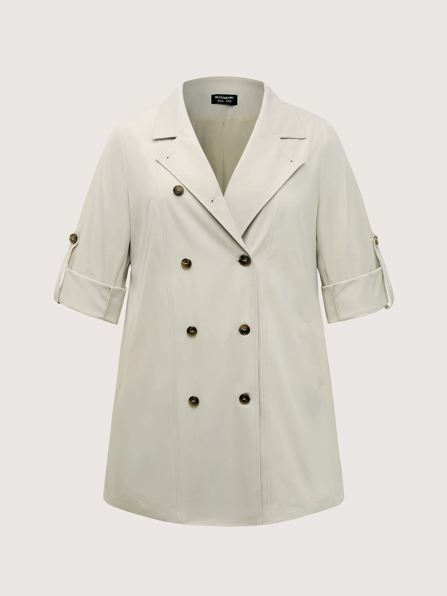 Tab Sleeve Pockets Button Jacket - Image 8