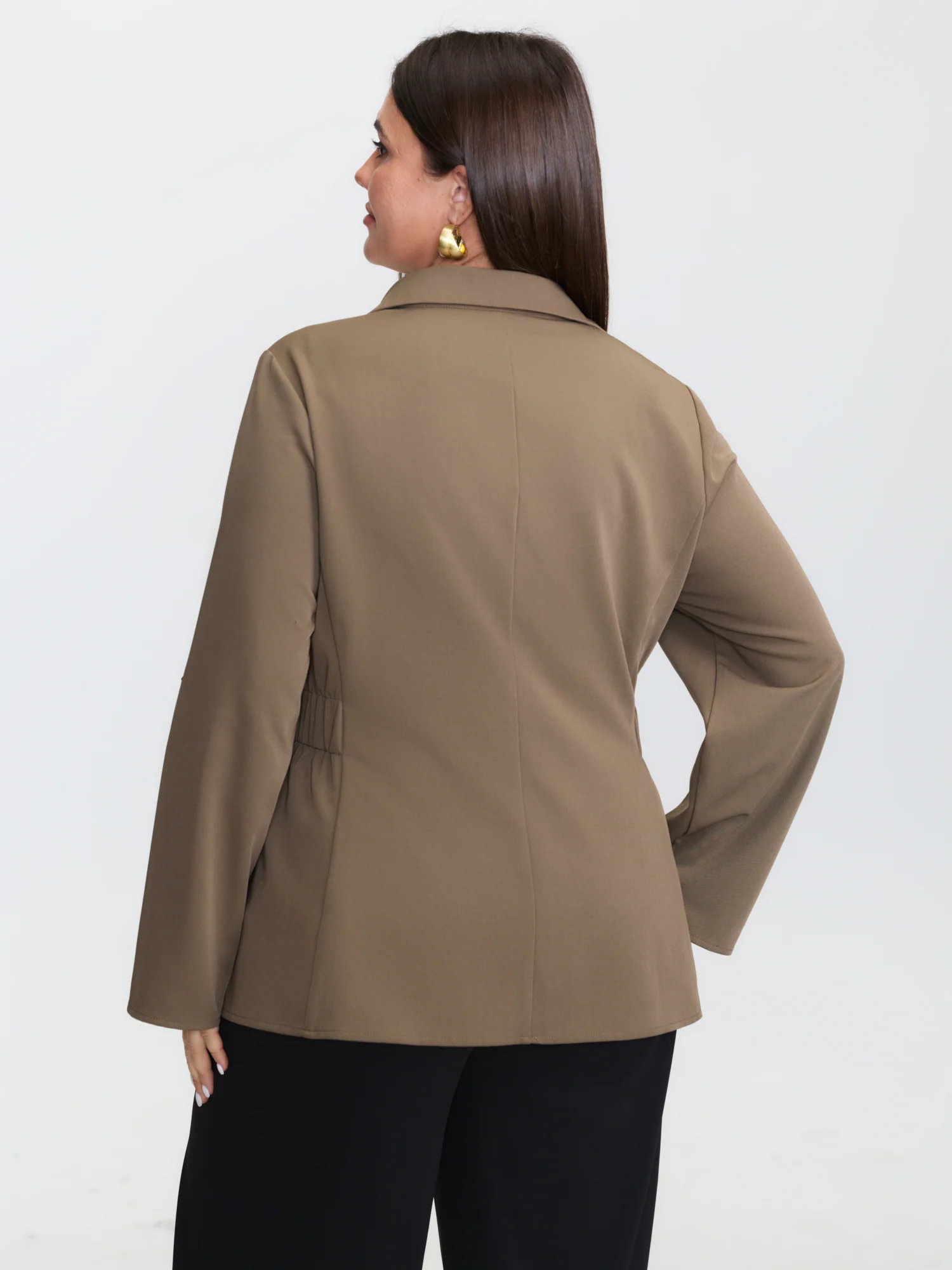 Tab Sleeve Shirred Side Waist Blouse - Image 4