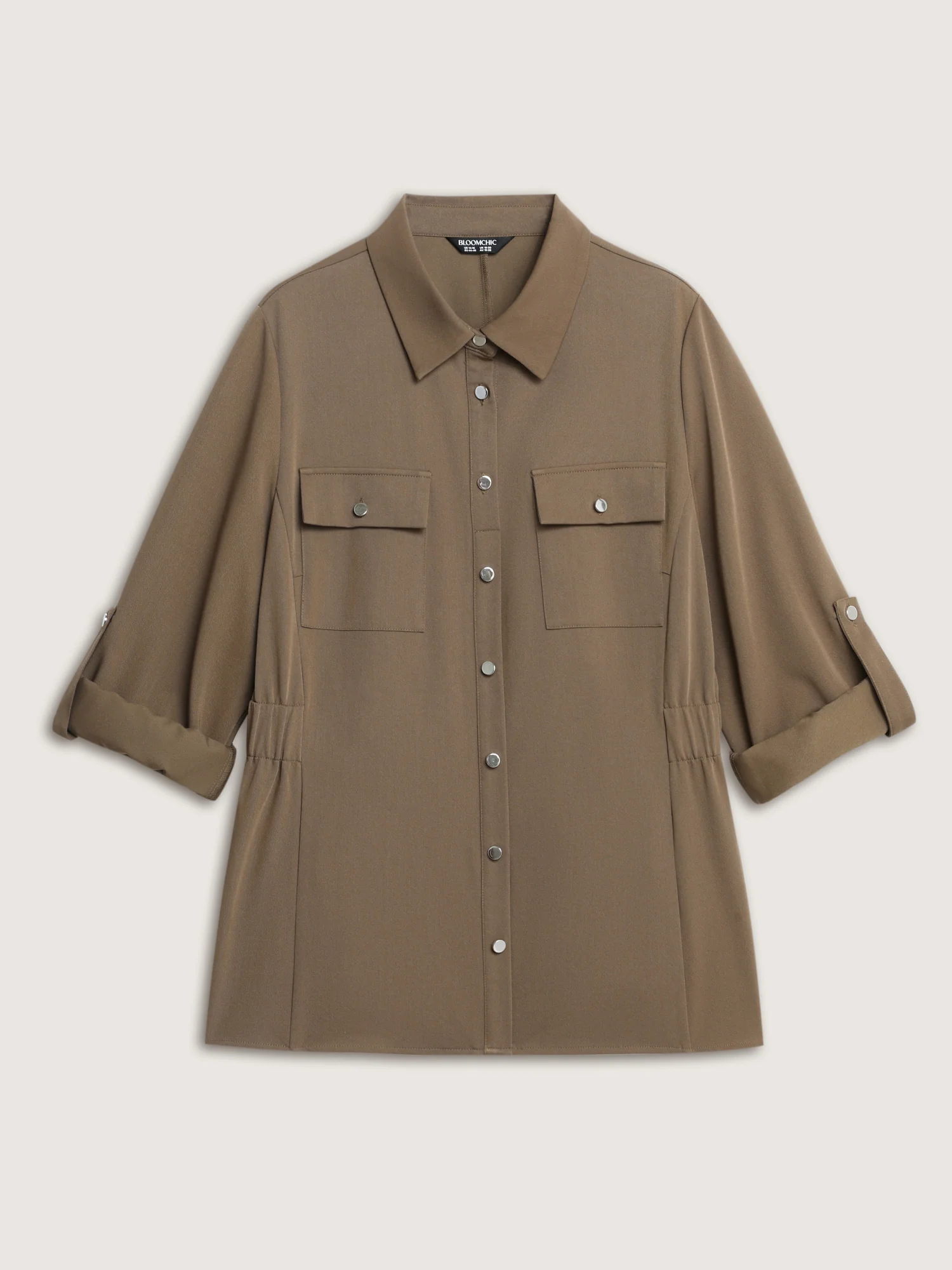 Tab Sleeve Shirred Side Waist Blouse - Image 5