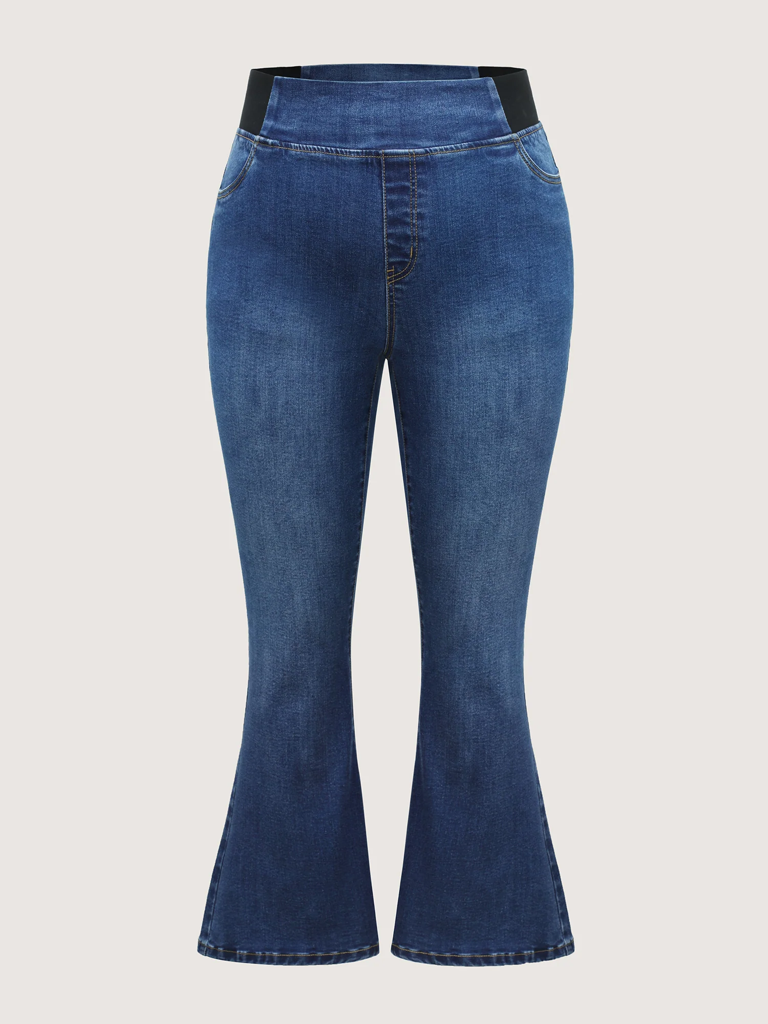 Tapered Stretchy Waist Bootcut Jeans - Image 6