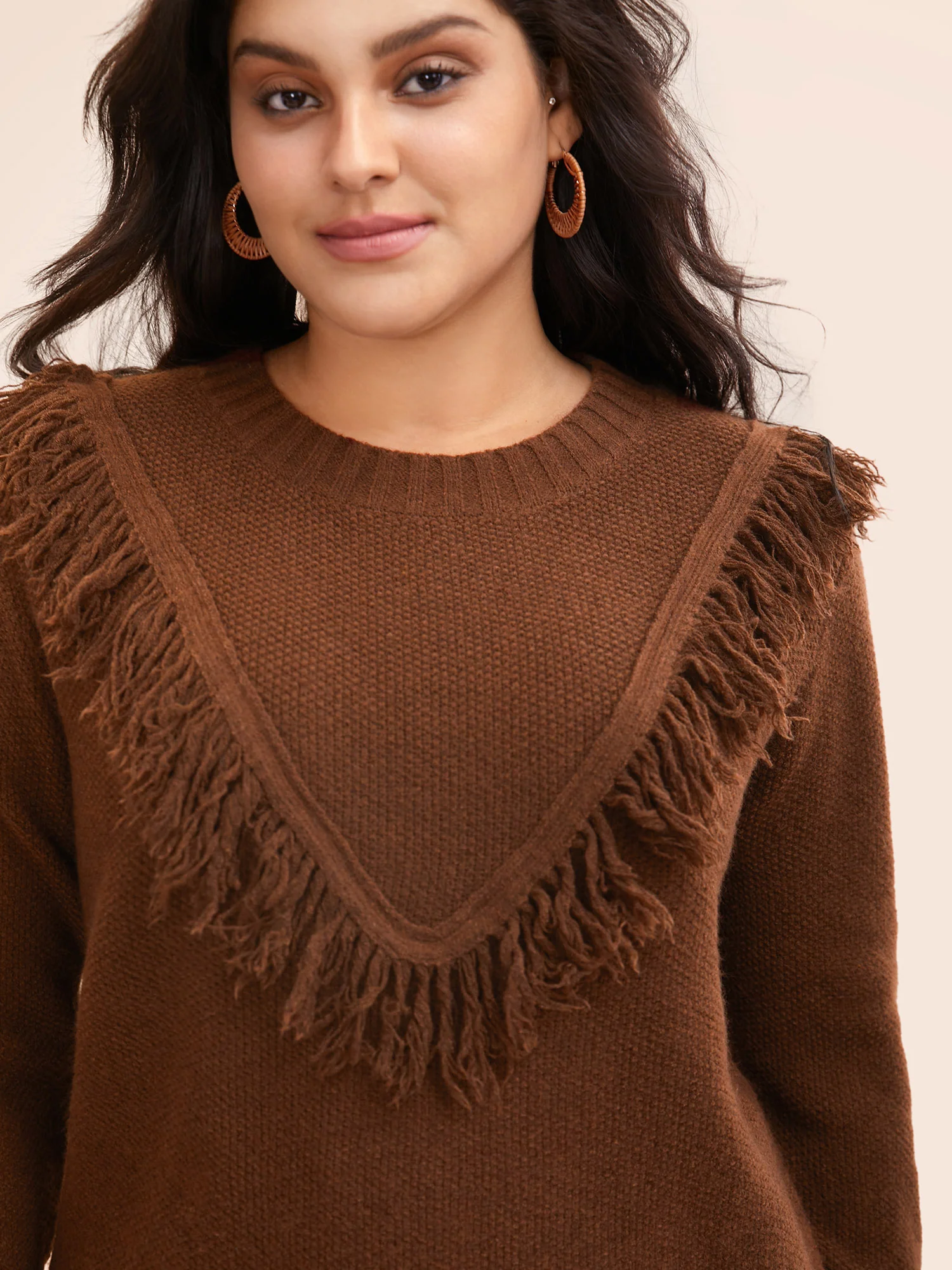 Tassel-Front High Neck Pullover - Image 4