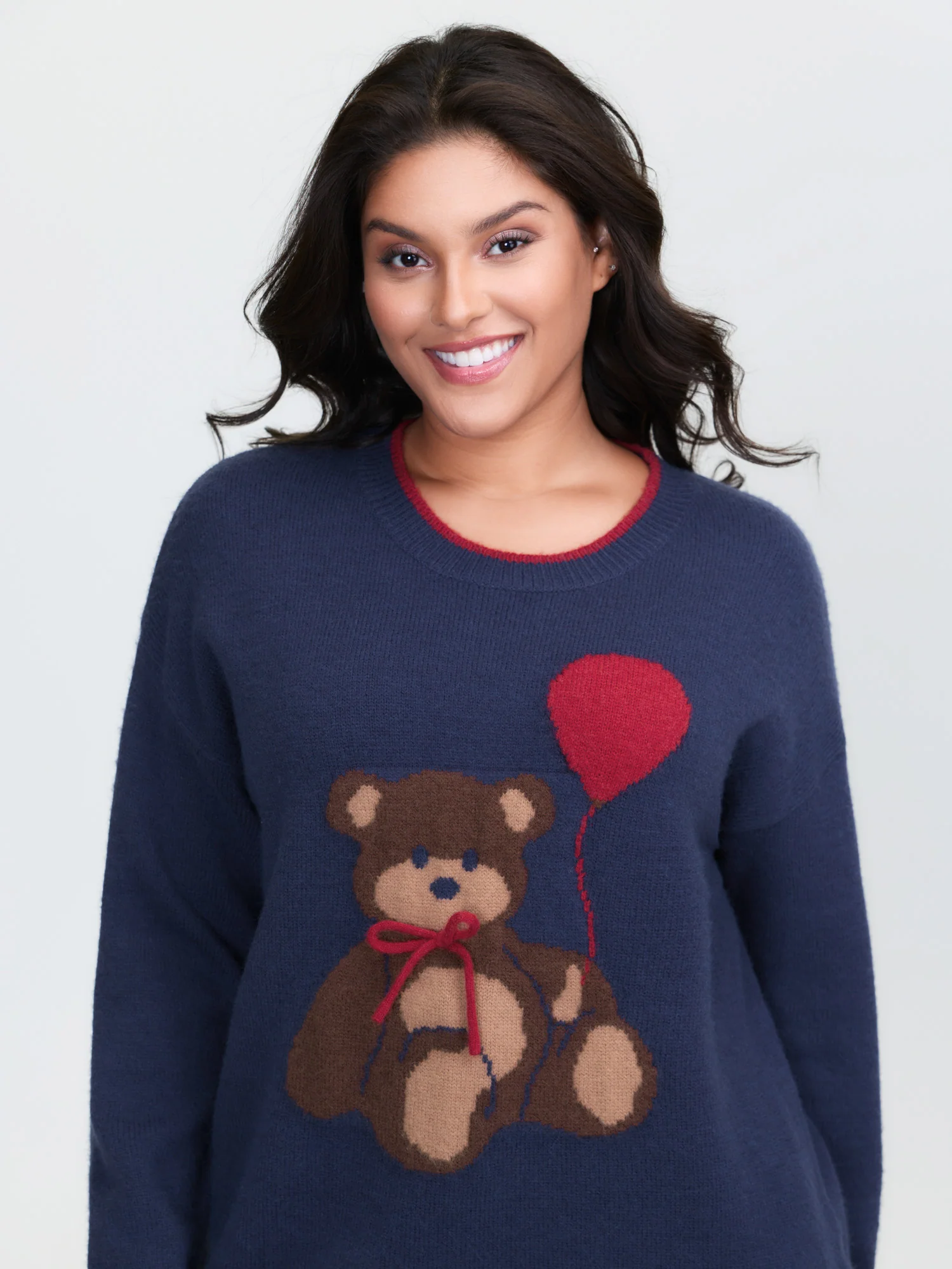 Teddy Bear Balloon Print Pullover - Image 2