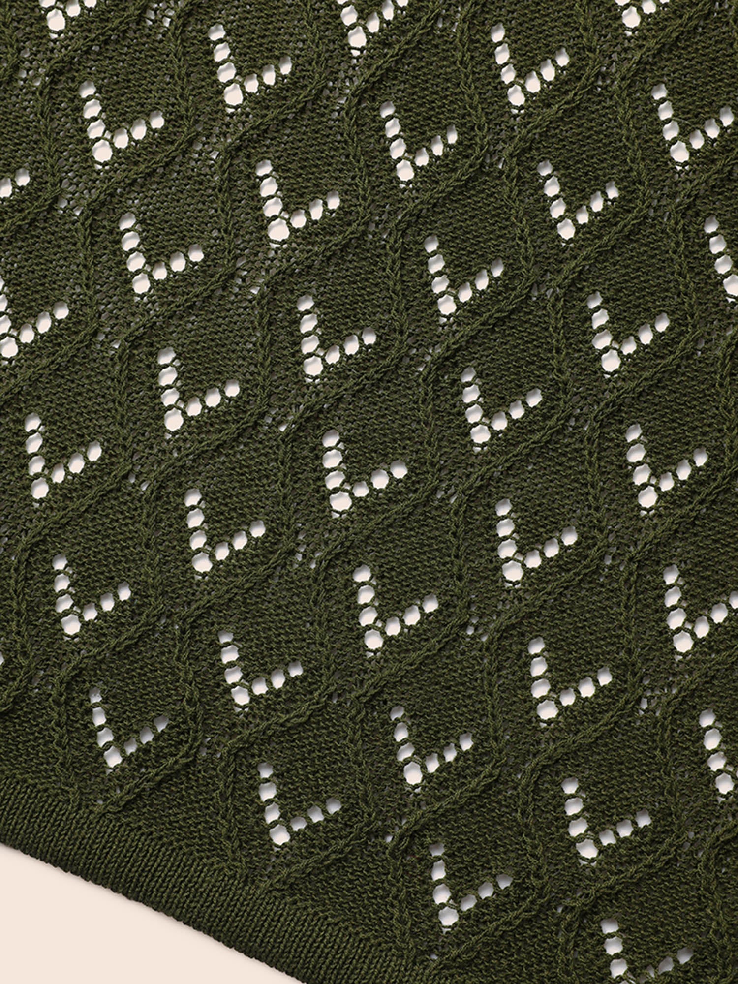 Texture Button Up Hollow Out Cardigan - Image 7