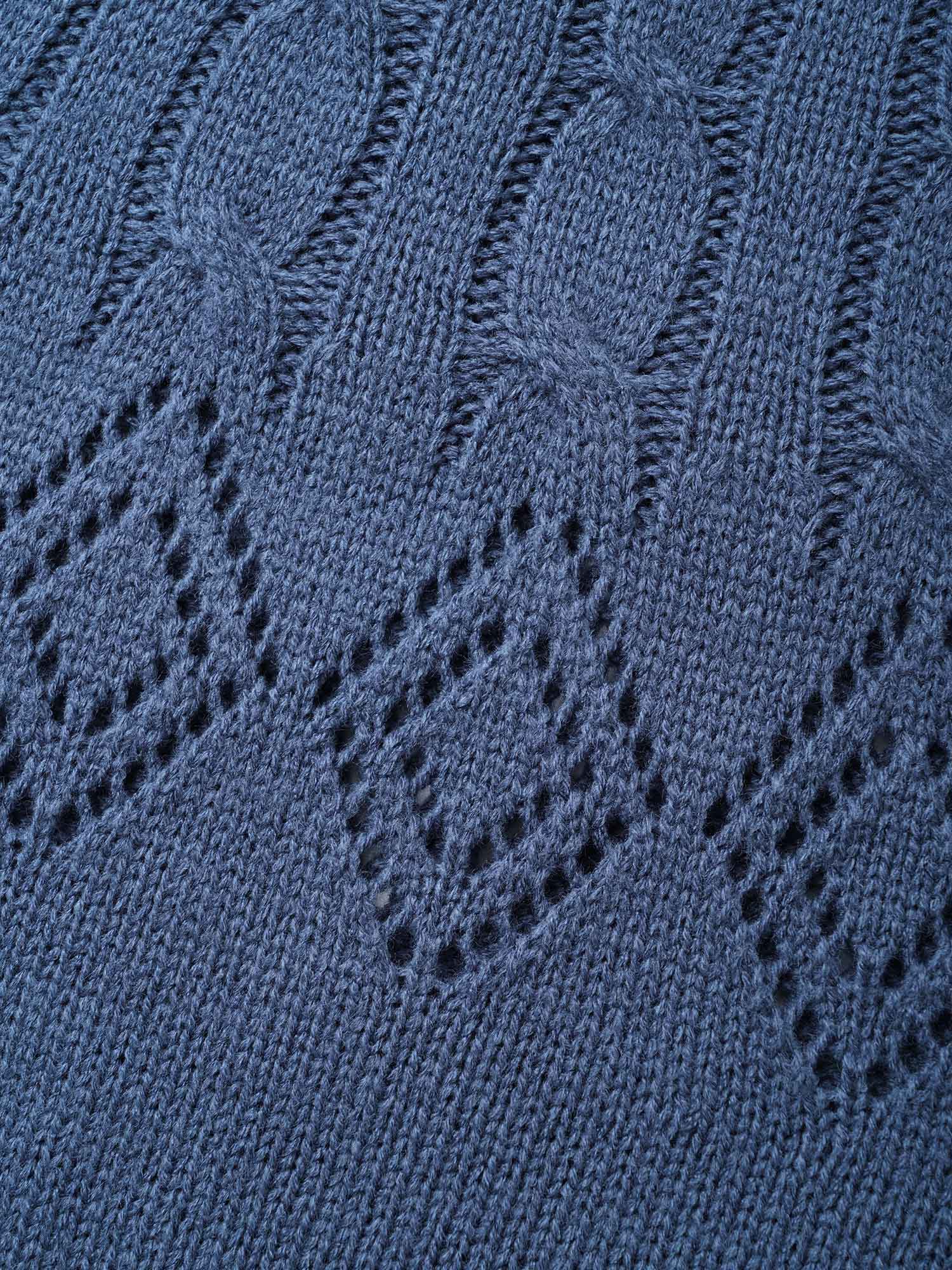 Texture Cable Knit Lantern Sleeve Pullover - Image 6