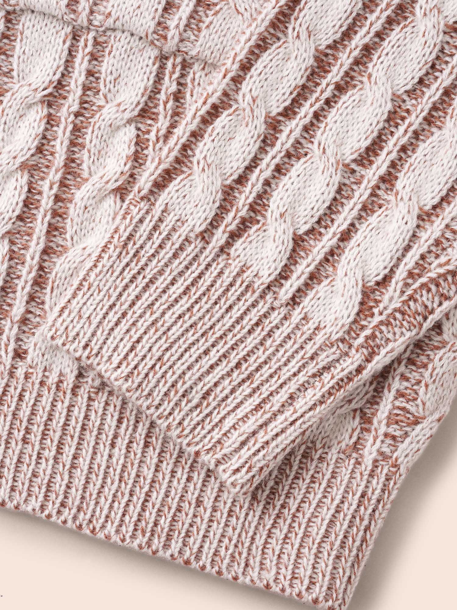 Texture Cable Knit Patch Pocket Cardigan - Image 6