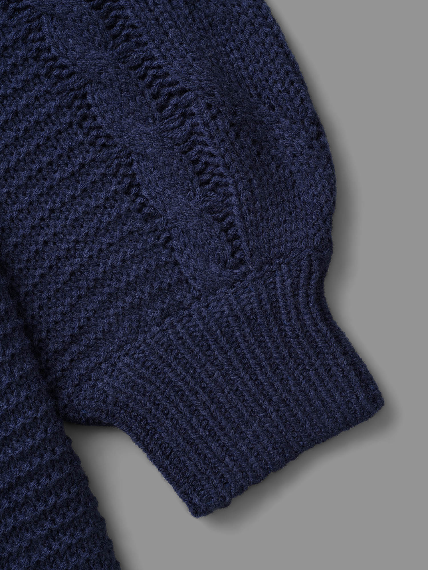 Texture Cable Knit Patched Pocket Cardigan - Image 7