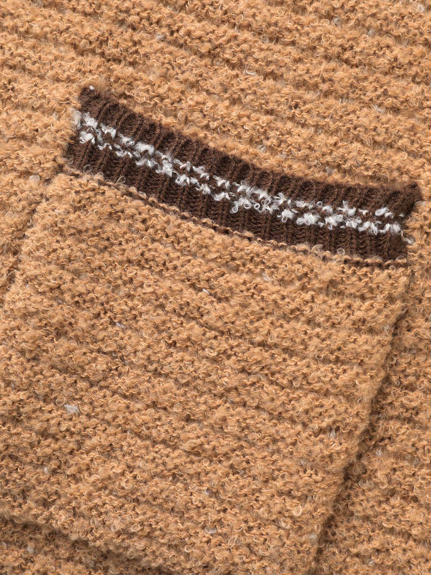 Texture Contrast Drop Shoulder Sleeve Cardigan - Image 5