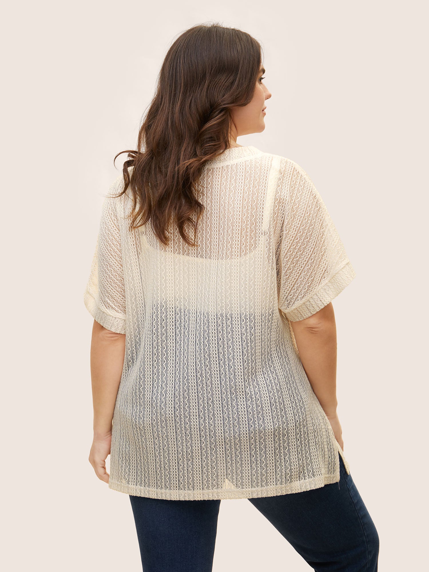 Texture Slit Side Patched Pocket T-shirt - Image 2