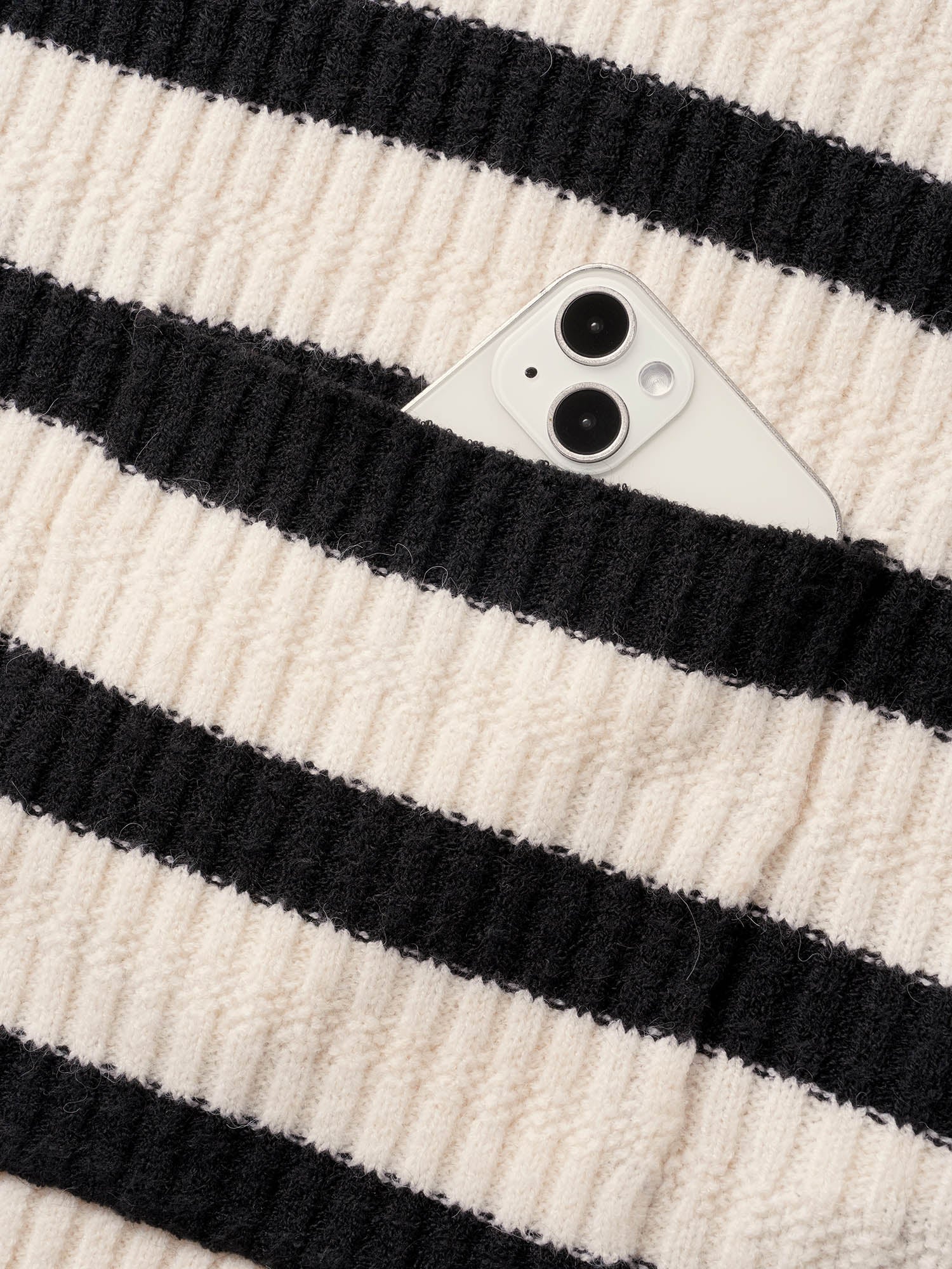 Texture Striped Patch Pocket Cardigan - Image 7