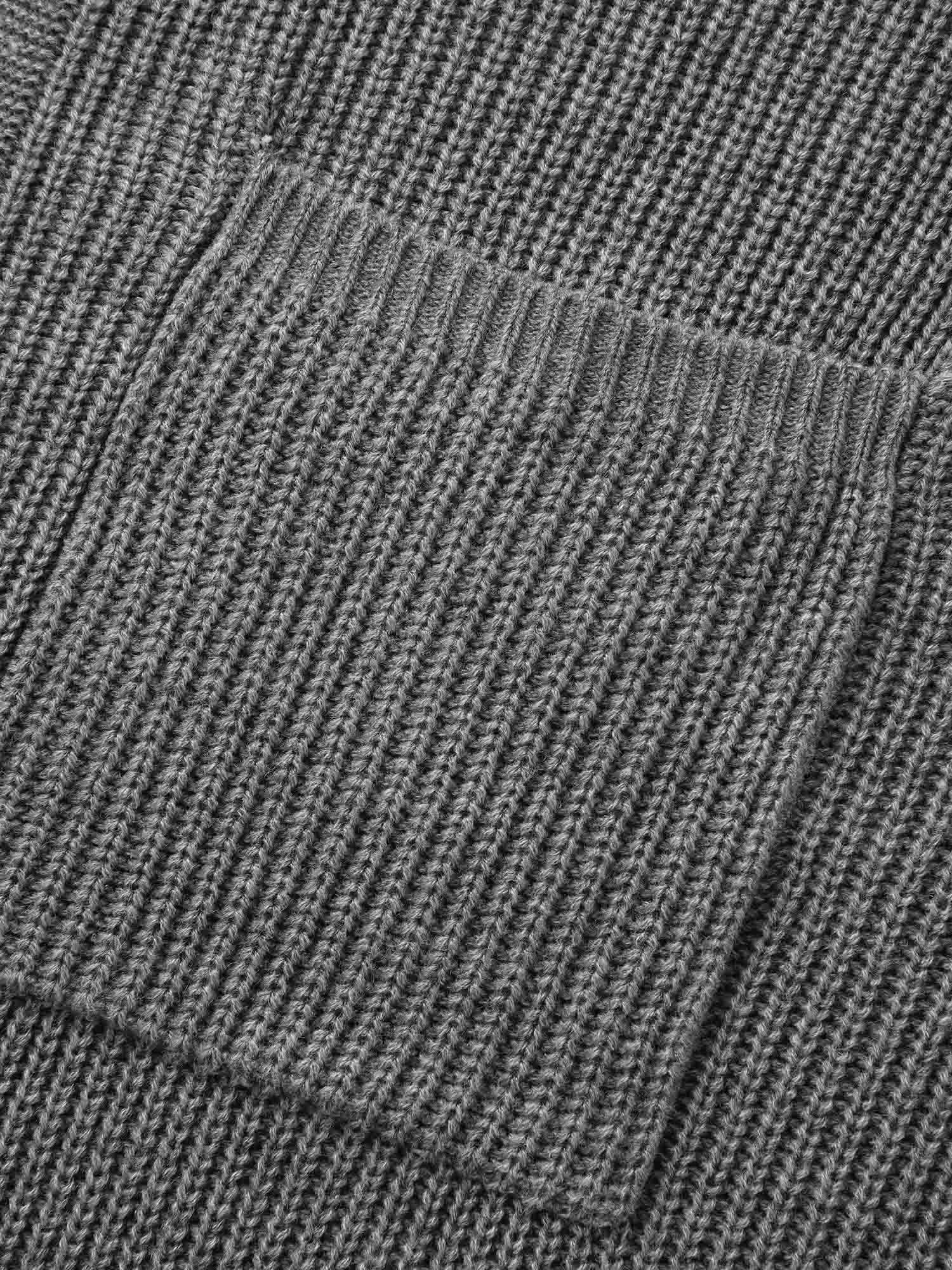 Texture Striped Patchwork Patched Pocket Cardigan - Image 6