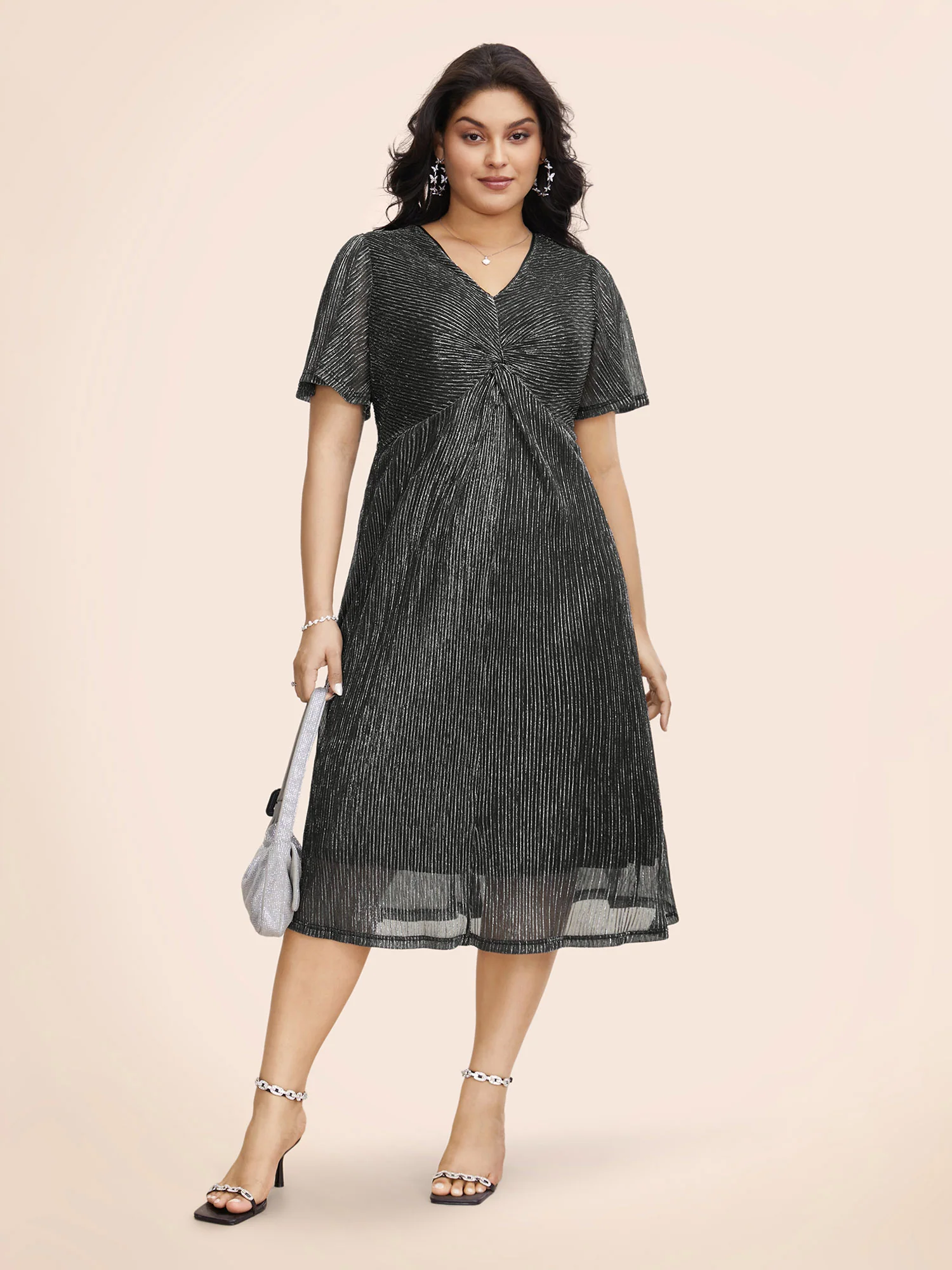 Texture Twist Front See Through Dress - Image 2