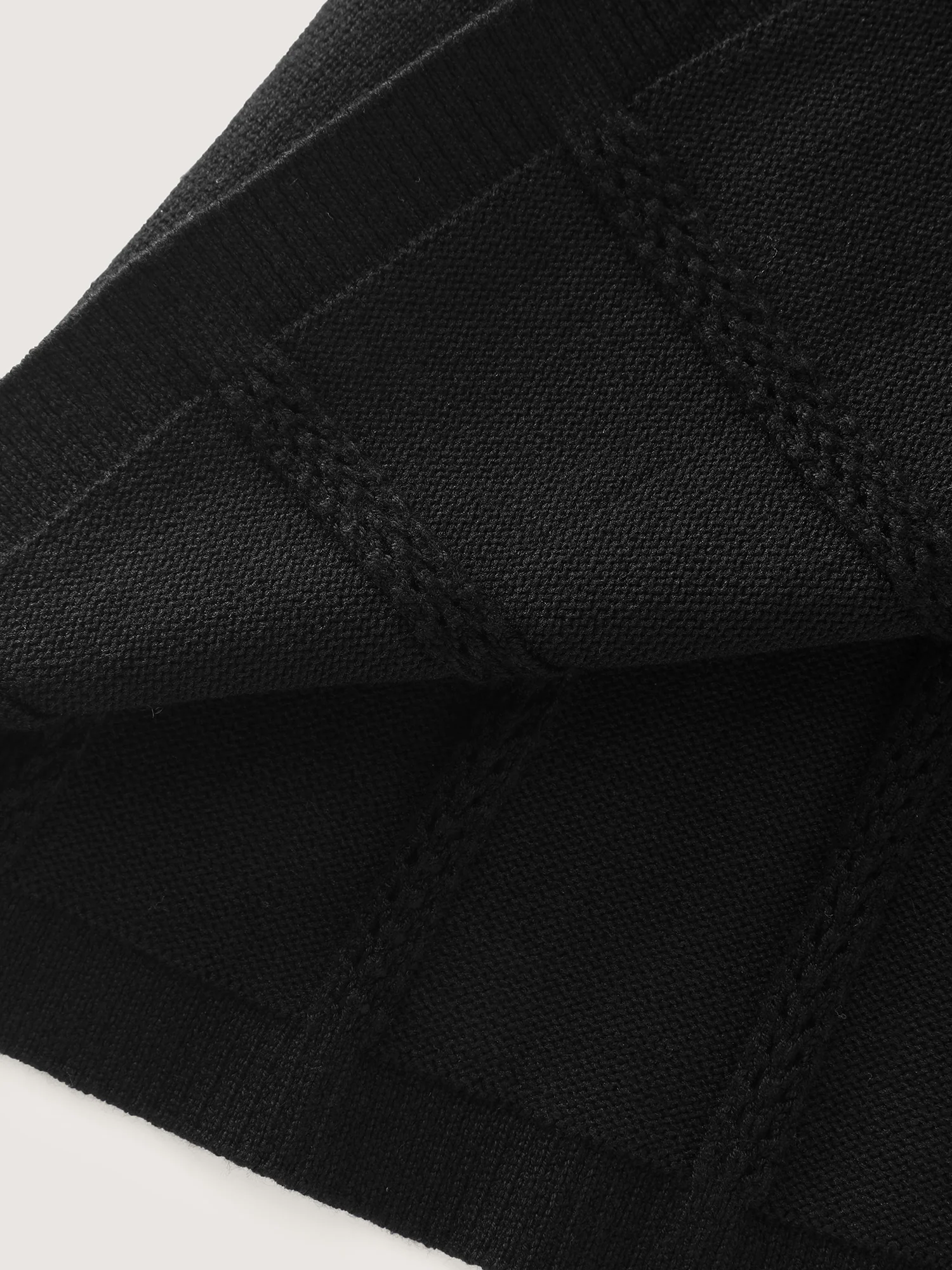 Textured A-Shaped Hem Lantern Sleeve Knit Cardigan - Image 7