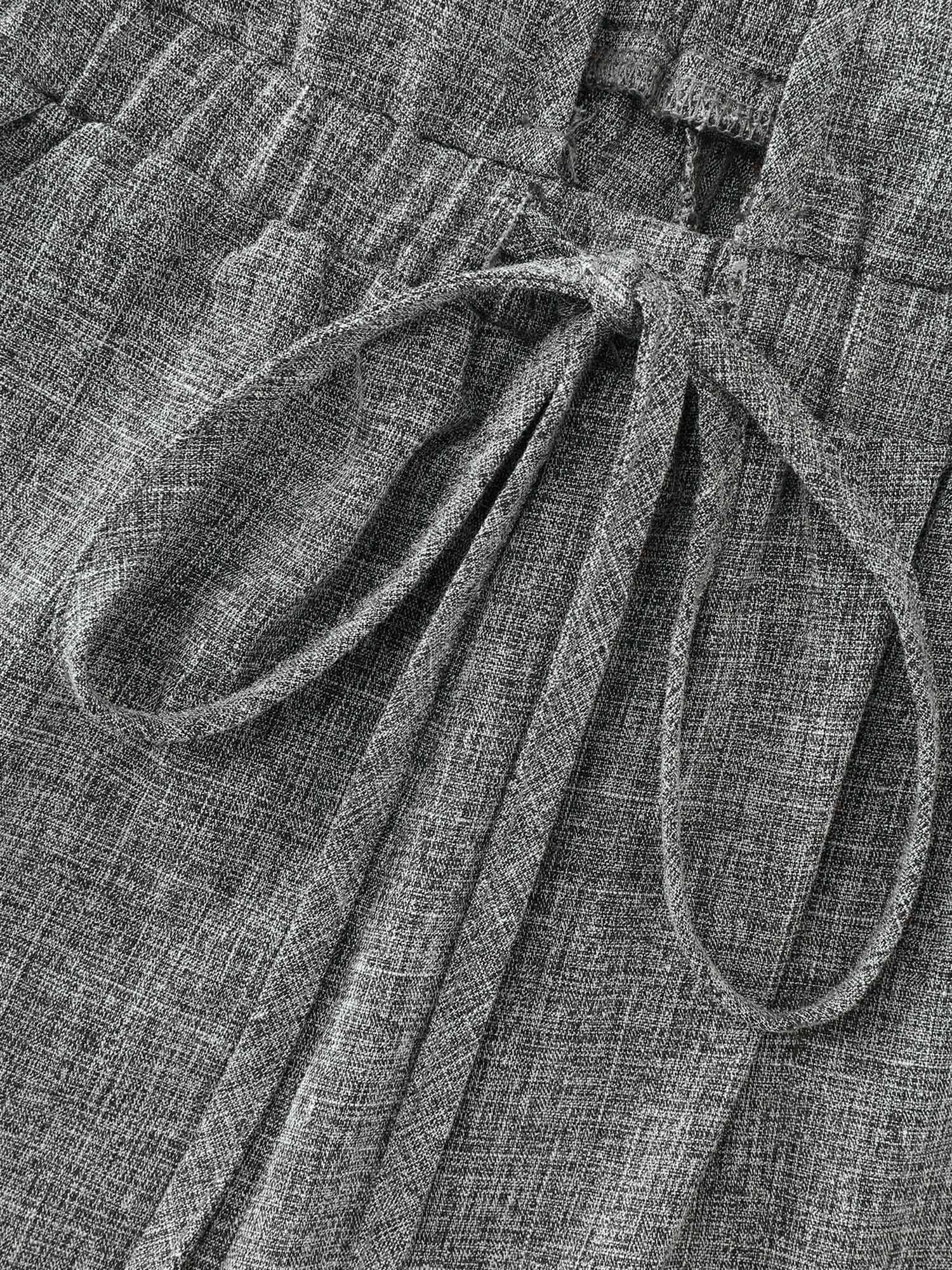 Textured Backless Heather Pocket Jumpsuit - Image 6