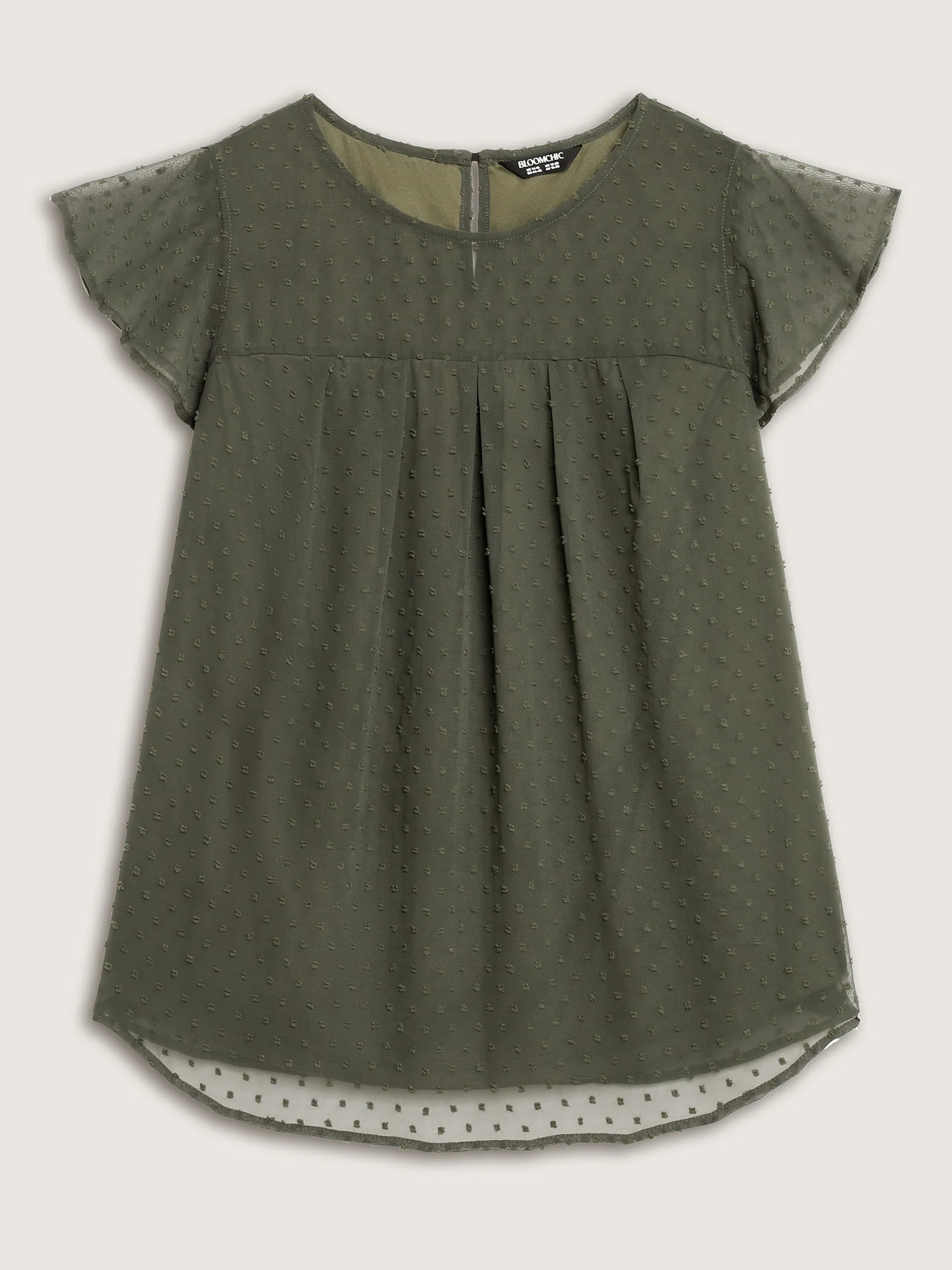 Textured Bust-Ease Ruffled Sleeve Blouse - Image 7